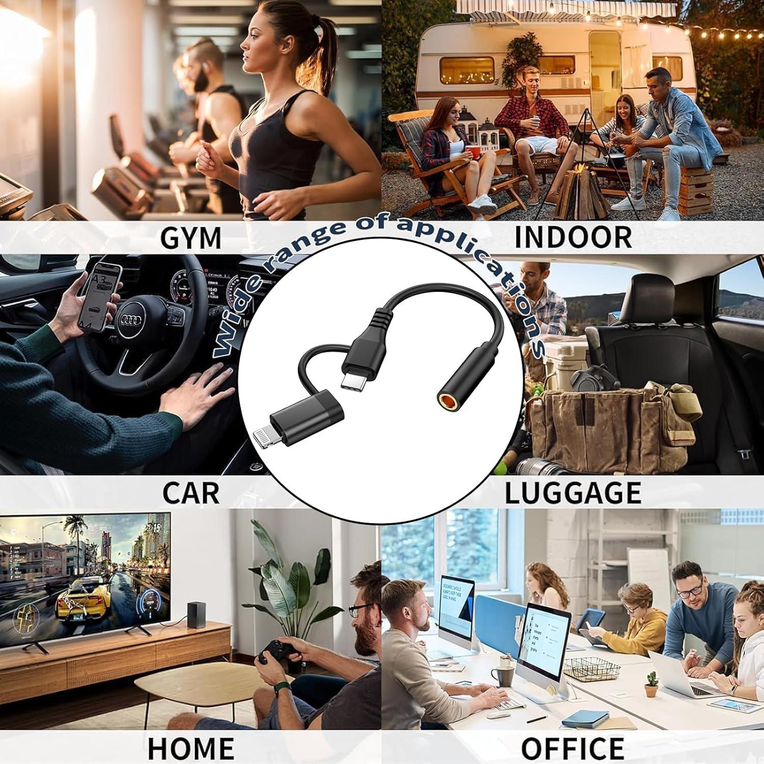 Adaptador de Auriculares 3.5mm a Lightning CREHAO - USB-C