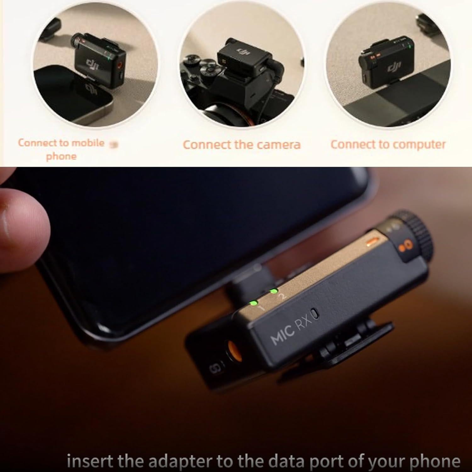 Adaptador DJI Mic Mini para iPhone 14/13/12/11/XS Max/8