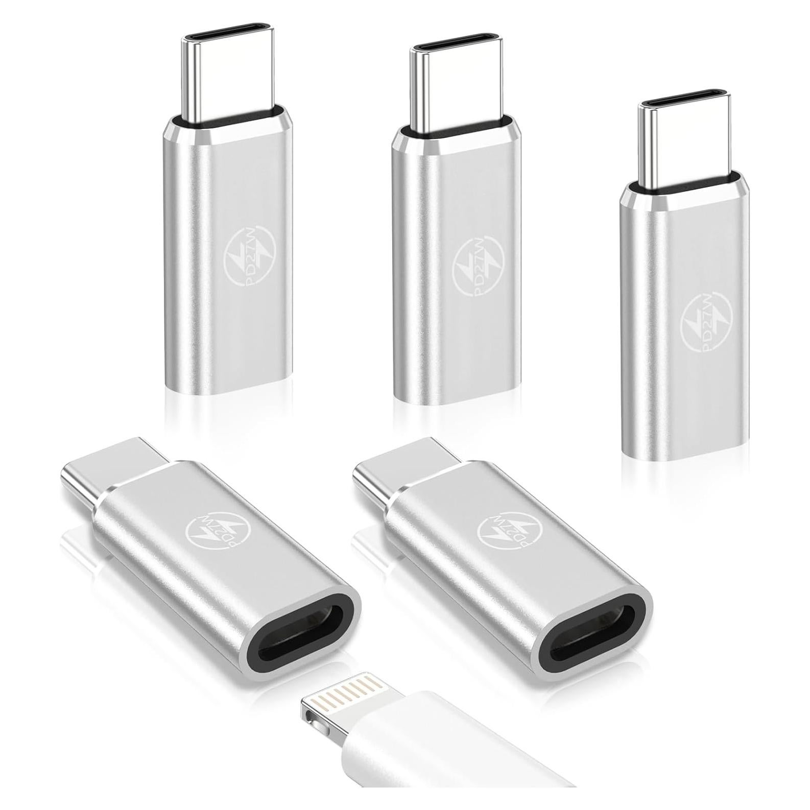 Paquete de 5 Adaptadores Lightning a USB-C Atill 18g