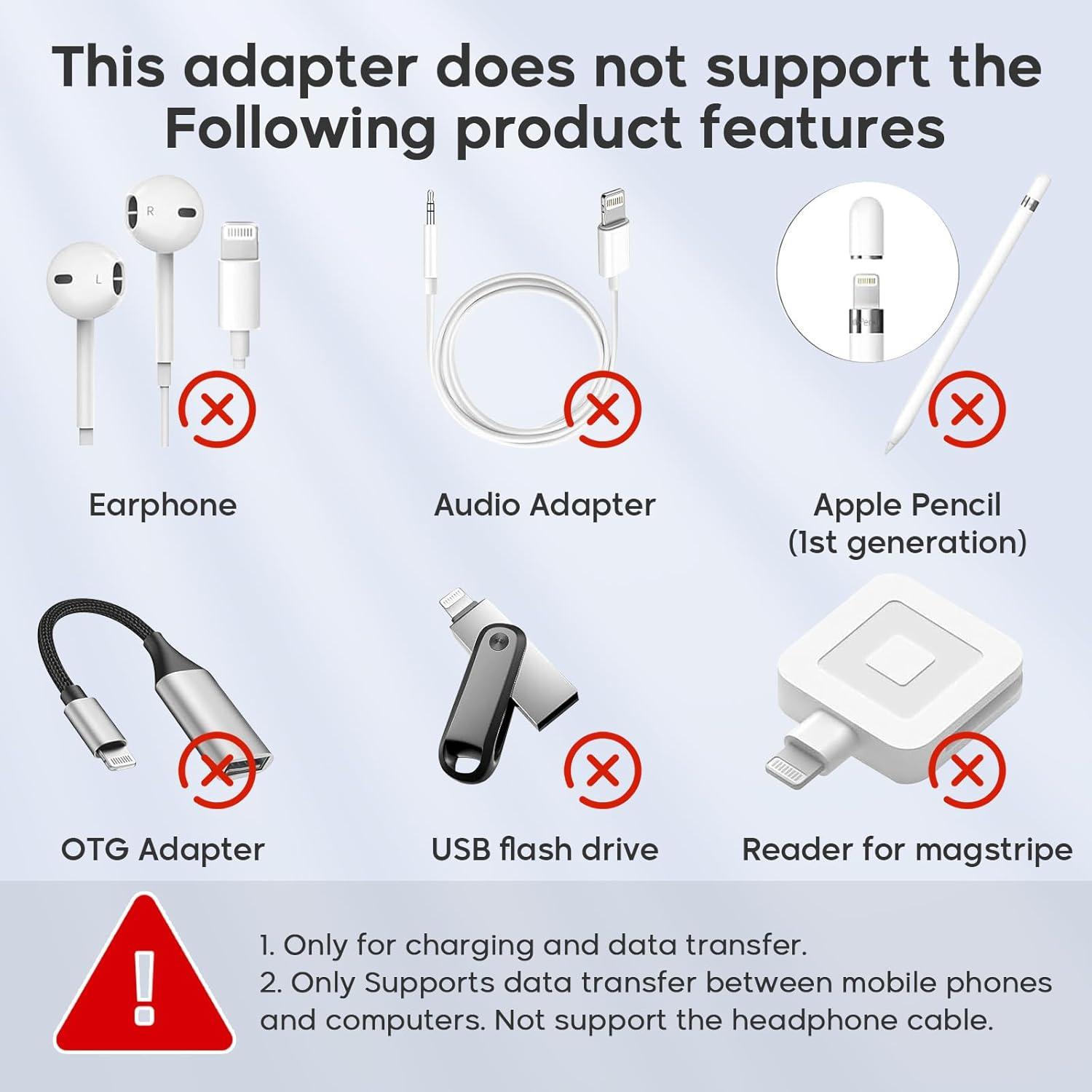 Paquete de 5 Adaptadores Lightning a USB-C Atill 18g