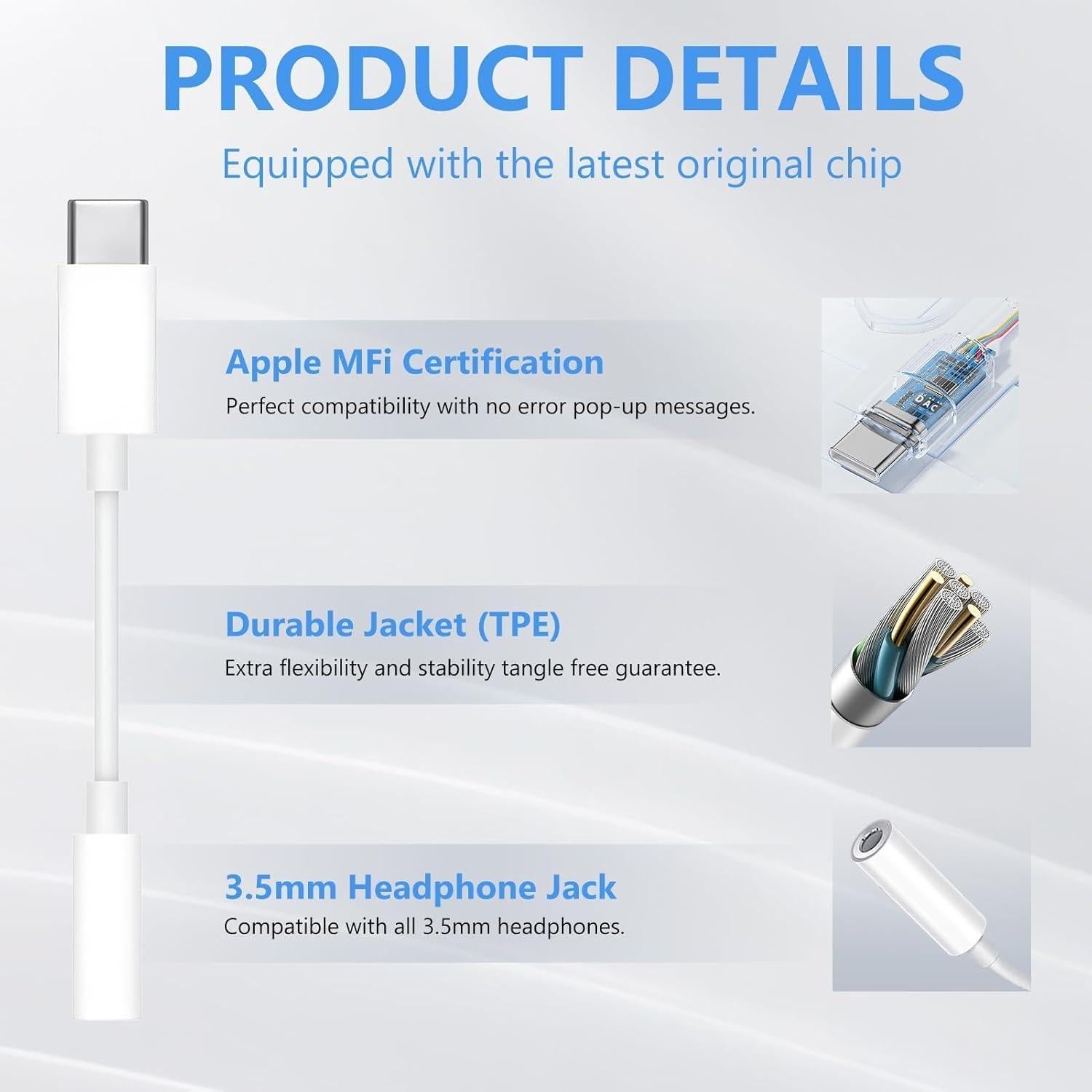 Adaptador USB C a 3.5mm Seulliya - Audio Hi-Res 2Pack