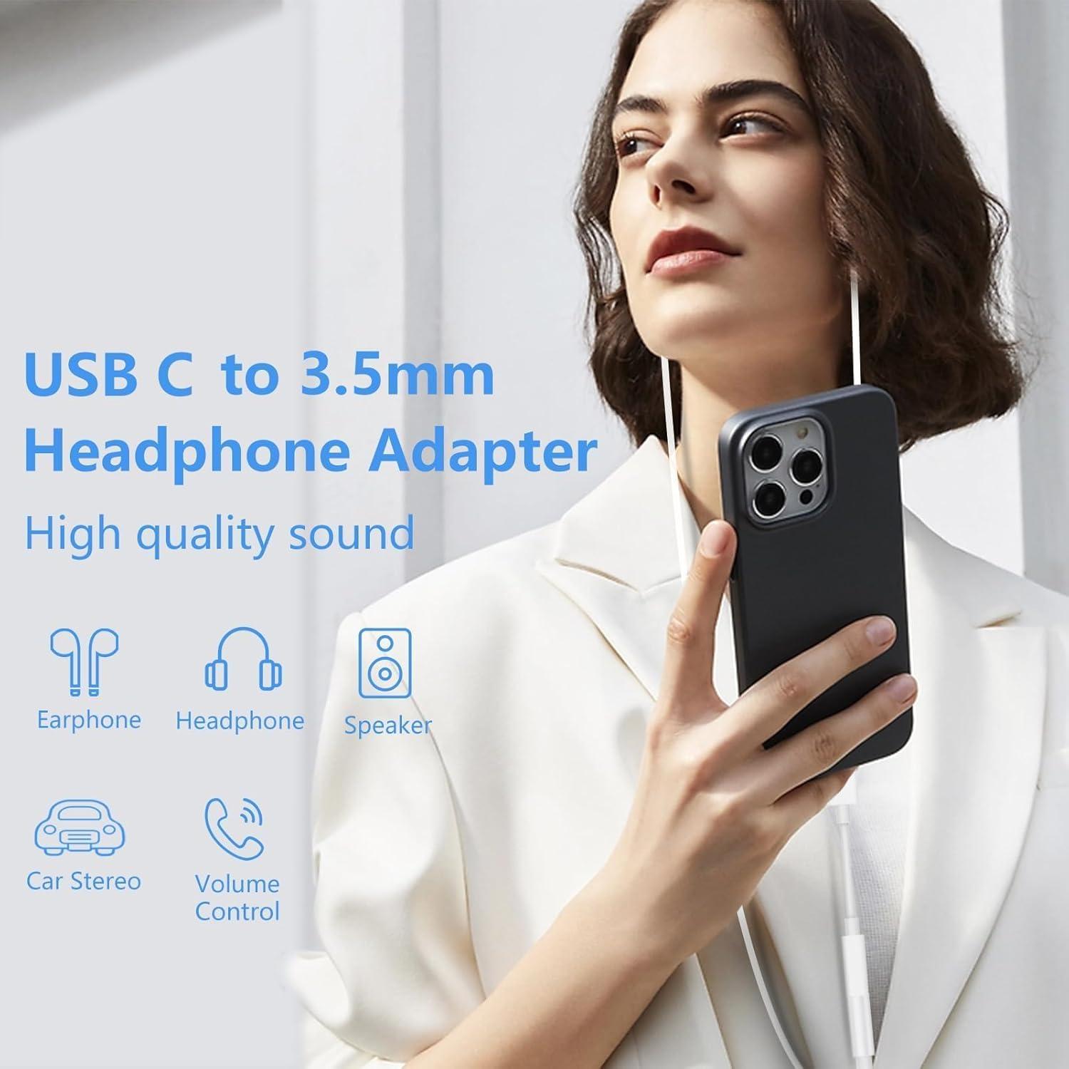 Adaptador USB C a 3.5mm Seulliya - Audio Hi-Res 2Pack