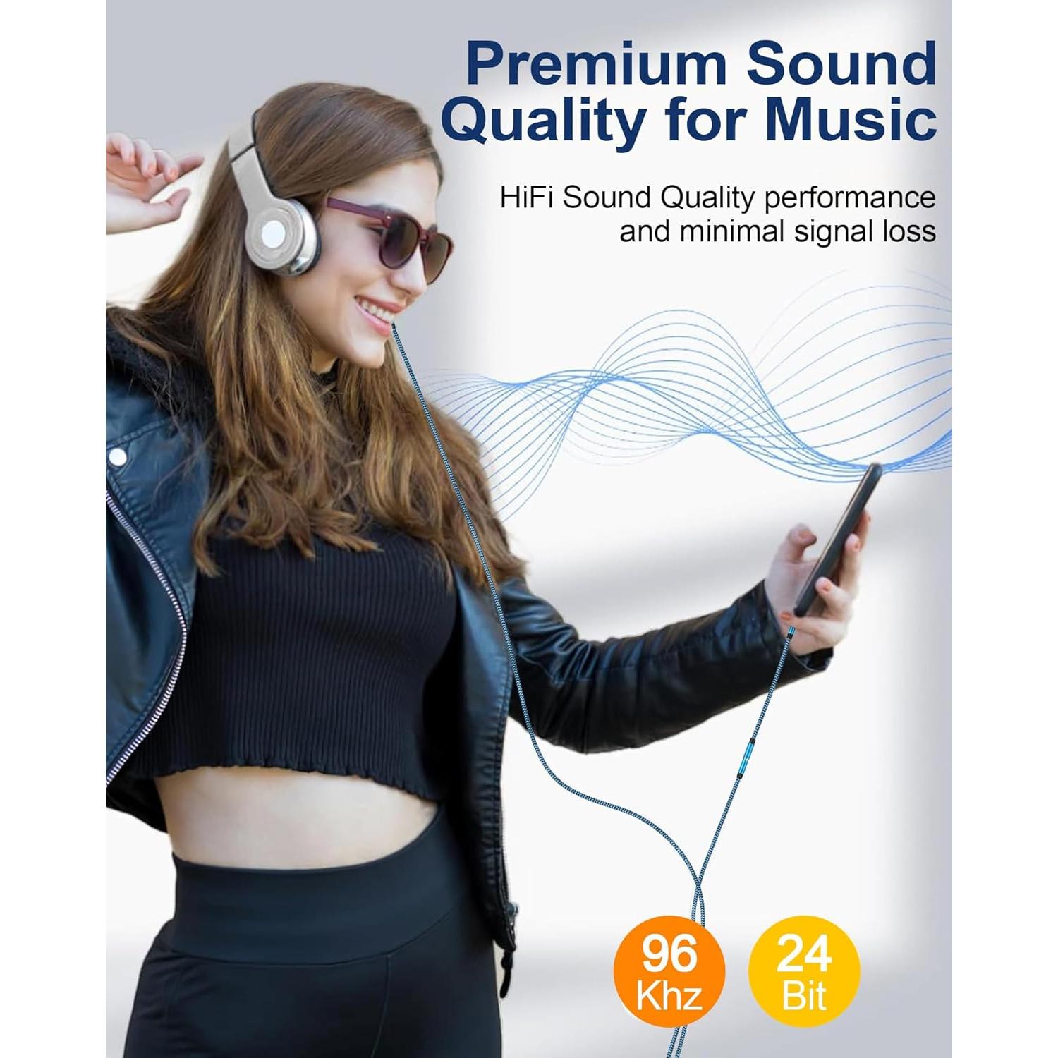 Adaptador de Auriculares Lightning a 3.5mm Ocbuo - Paquete de 3