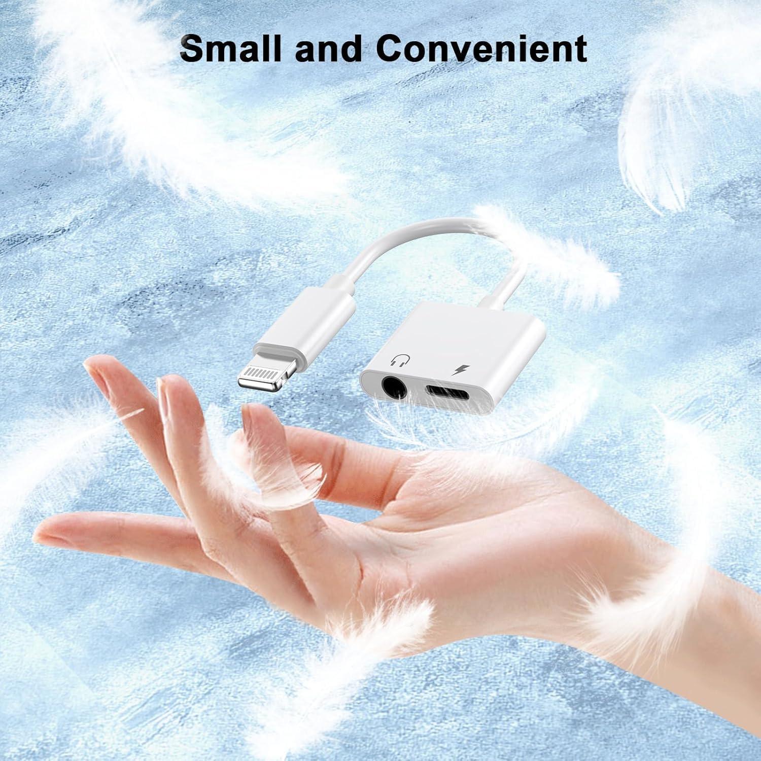 Adaptador Lightning a 3.5mm + Carga - esbeecables - 2 en 1