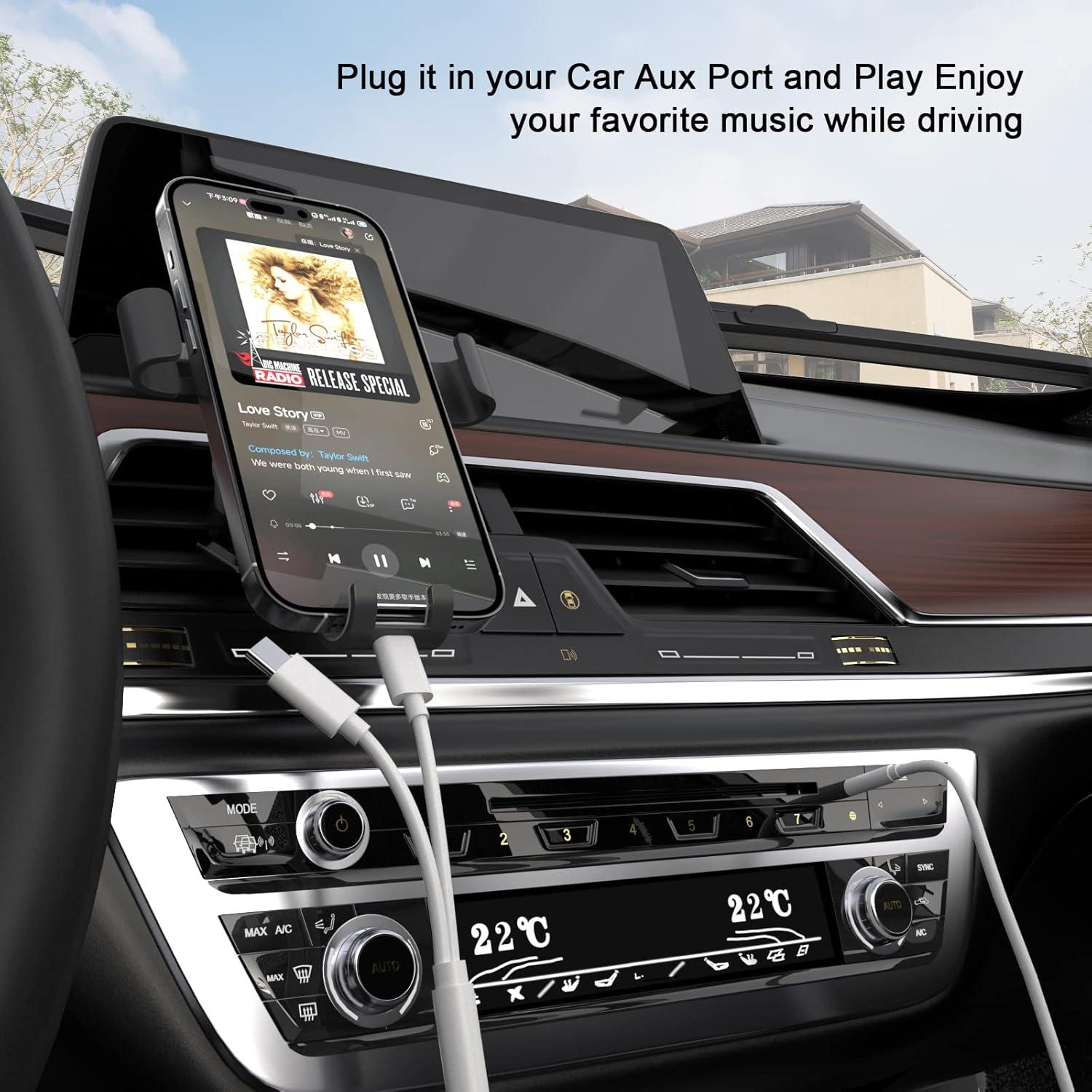 Adaptador Aux 3.5 mm Lightning y USB-C DESOFICON 2 en 1