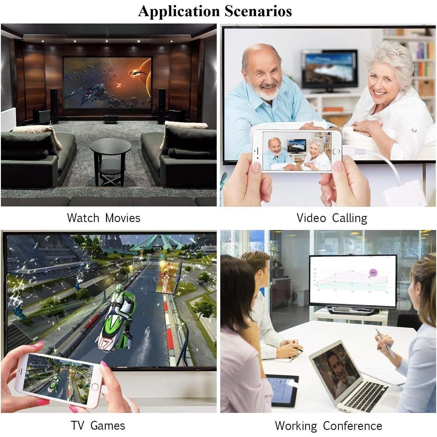 Adaptador Lightning a HDMI 1080P Apple para iPhone y iPad