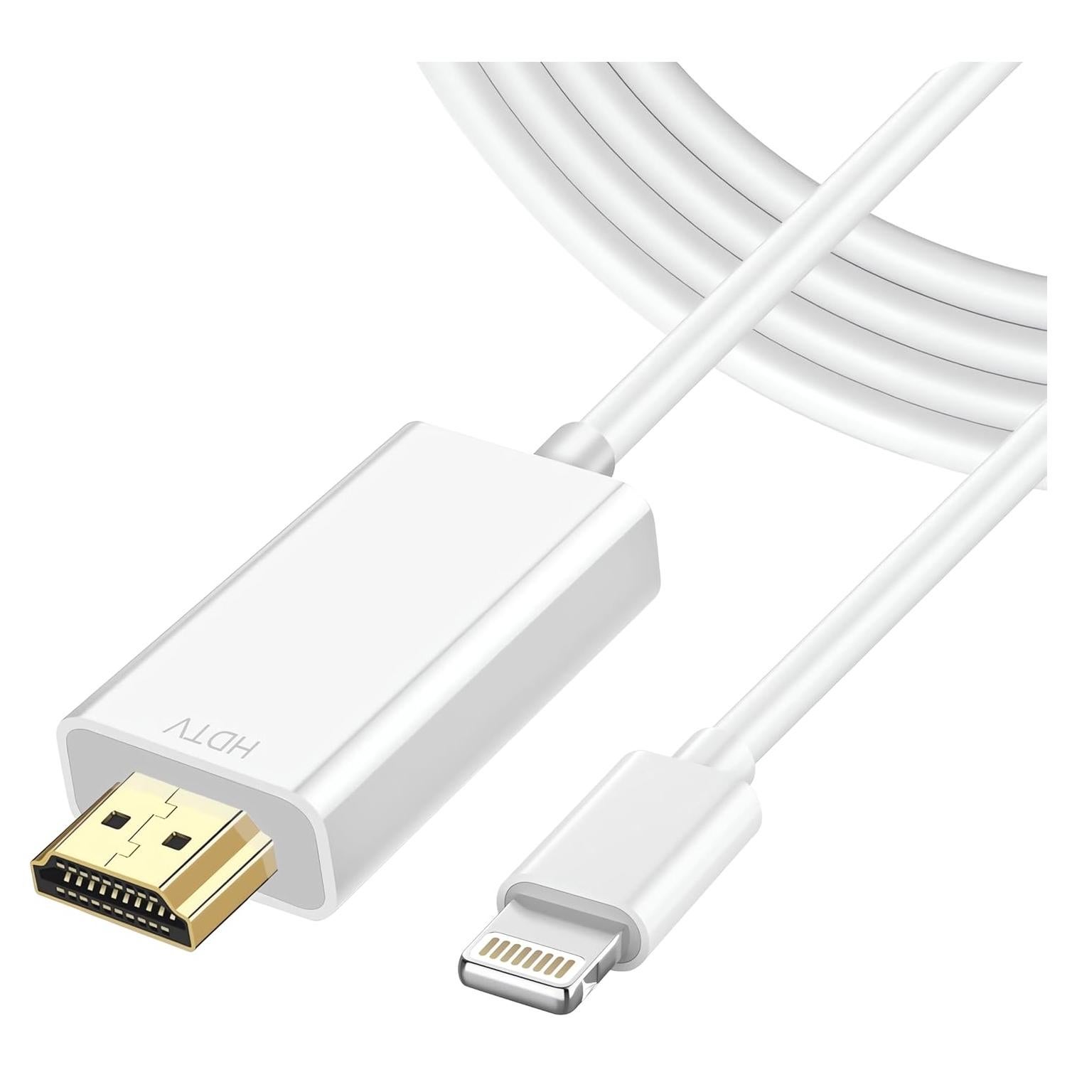 Adaptador HDMI a Lightning Denlane 2M para iPhone y iPad