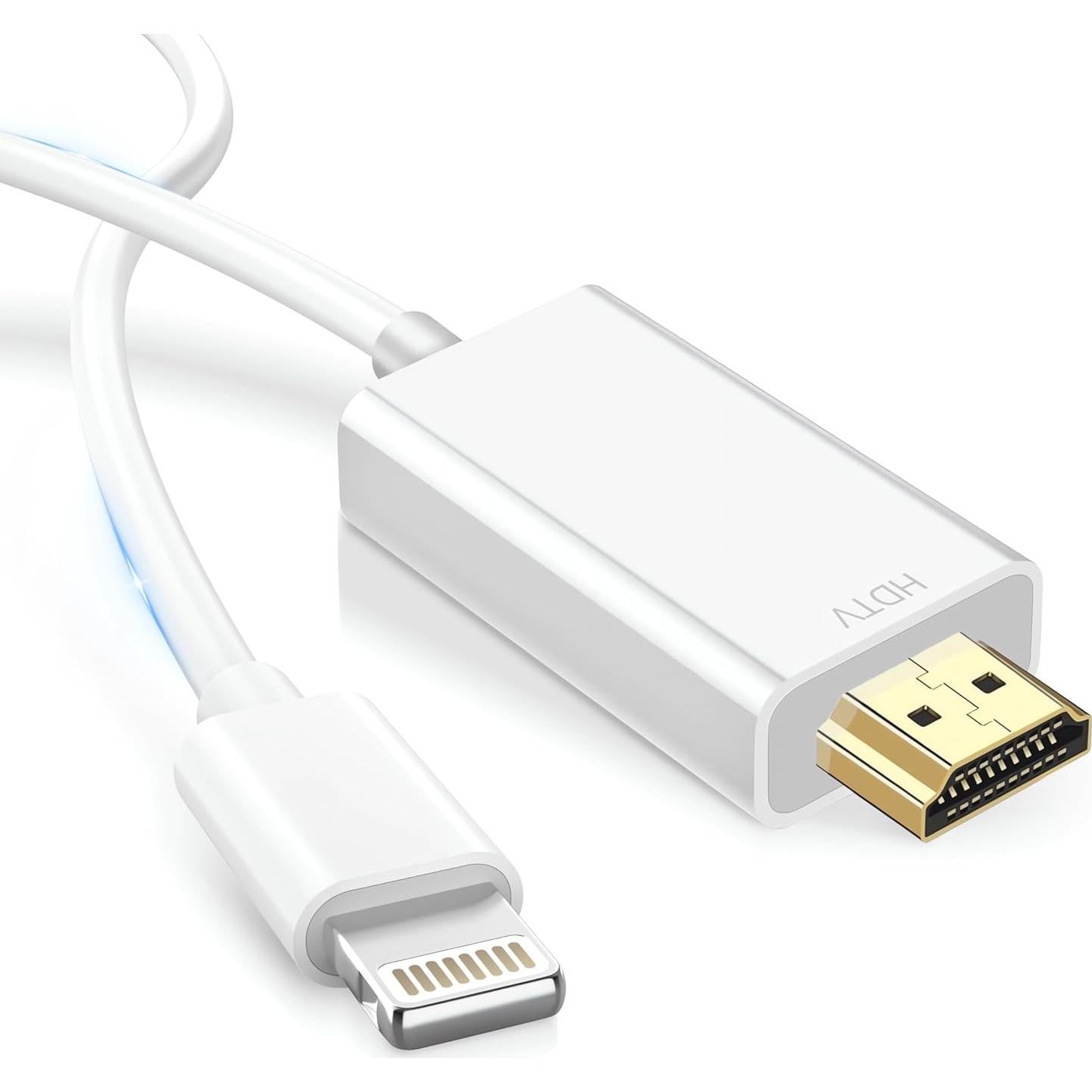 Adaptador HDMI a Lightning Denlane 2M para iPhone y iPad