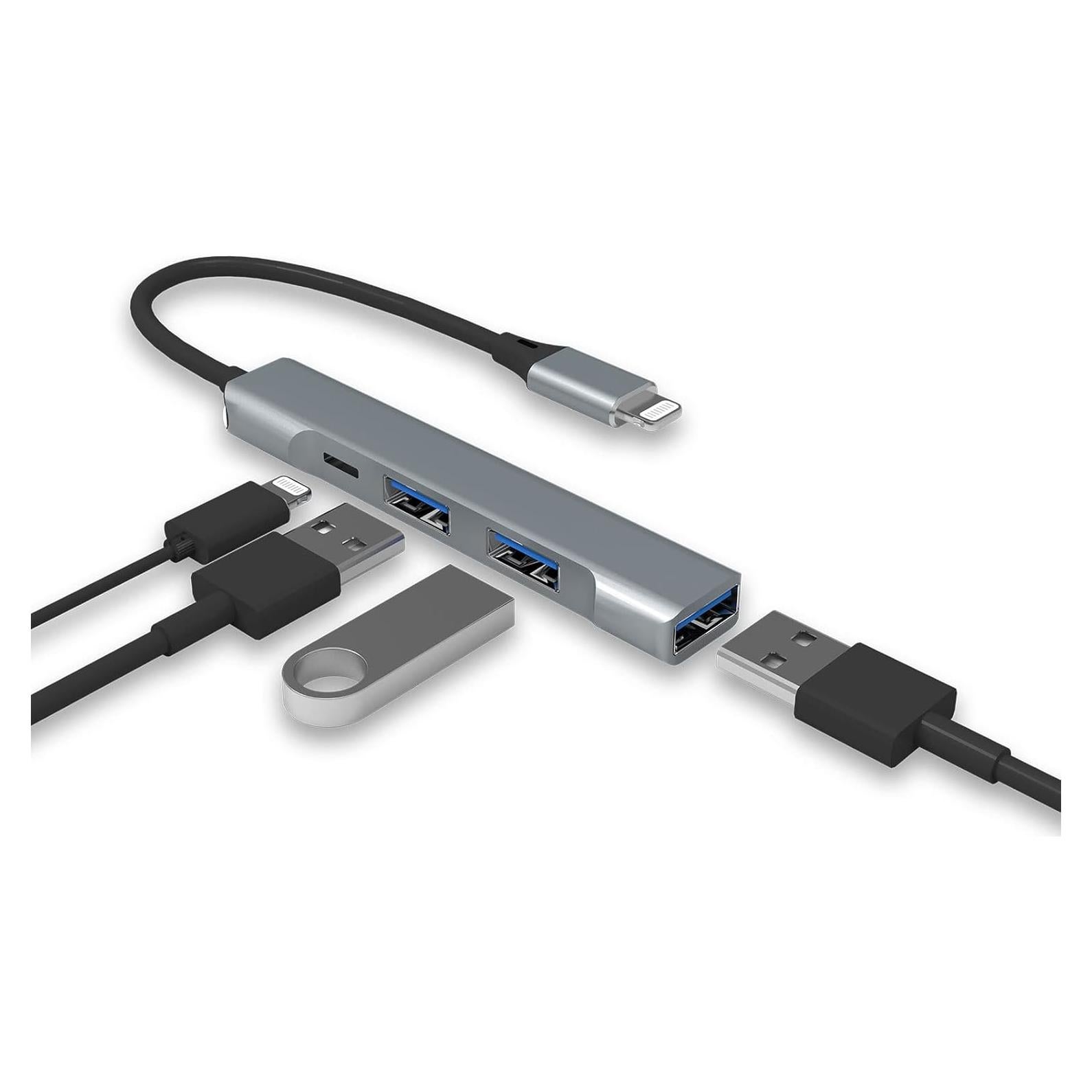 Hub Lightning a USB 3.0 Belcompany 4-en-1 con carga rápida
