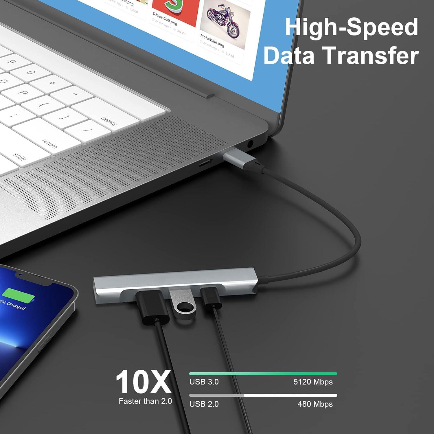 Hub Lightning a USB 3.0 Belcompany 4-en-1 con carga rápida