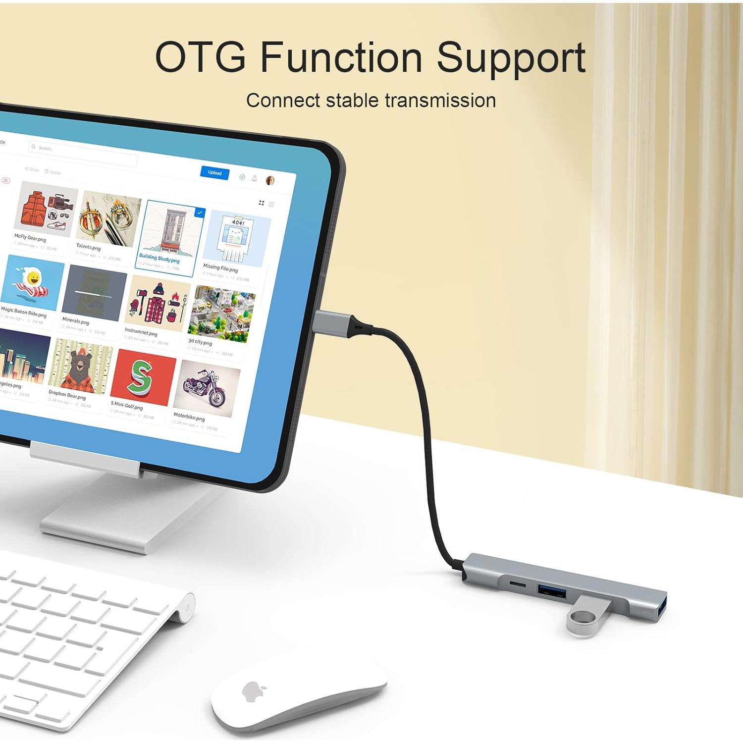 Hub Lightning a USB 3.0 Belcompany 4-en-1 con carga rápida