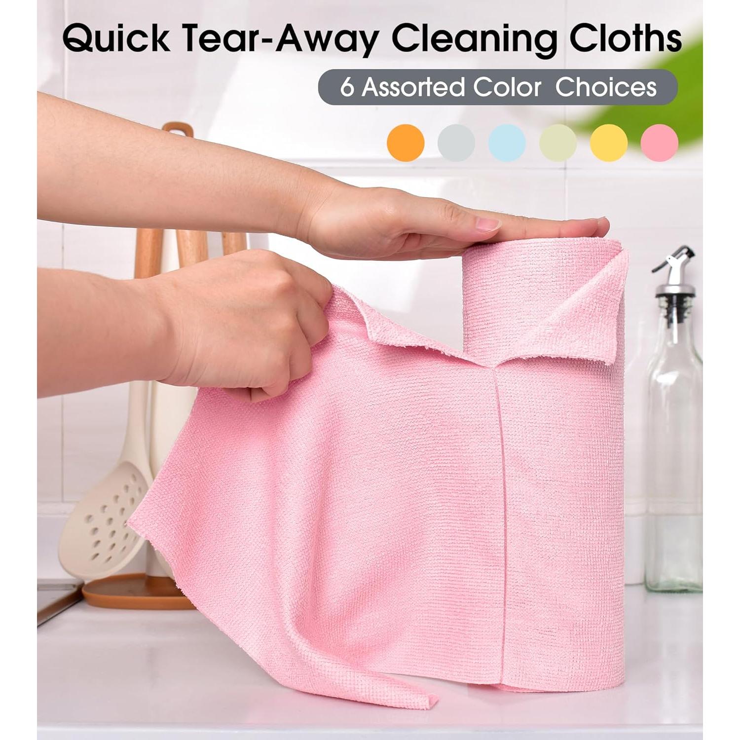 KitchLife Paños de Microfibra Reutilizables 20 Hojas Rosa