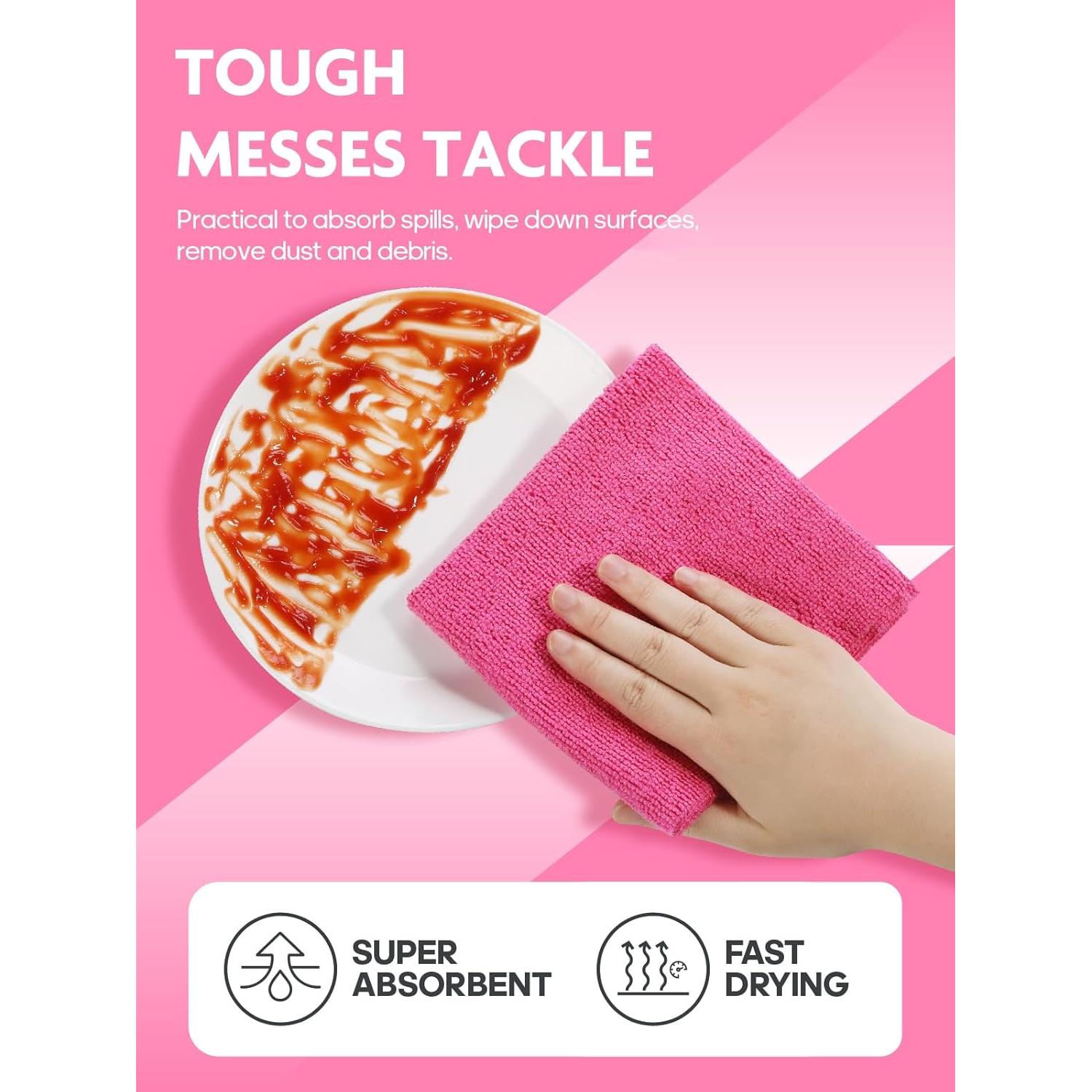 Rollos de Paños de Microfibra Itanso 50 Unidades 30x30 cm Magenta