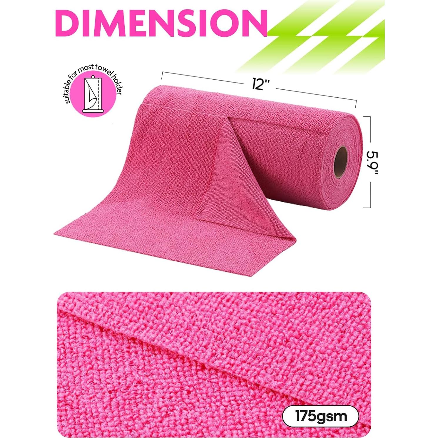 Rollos de Paños de Microfibra Itanso 50 Unidades 30x30 cm Magenta