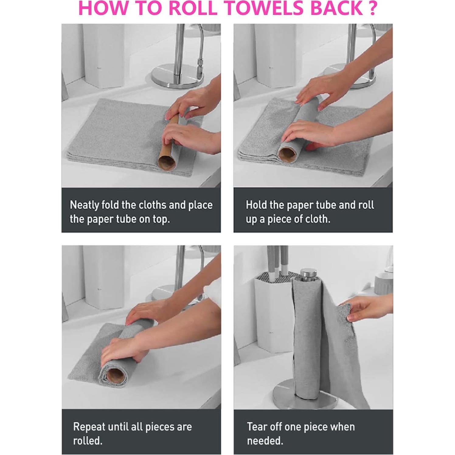 Rollos de Paños de Microfibra Itanso 50 Unidades 30x30 cm Magenta