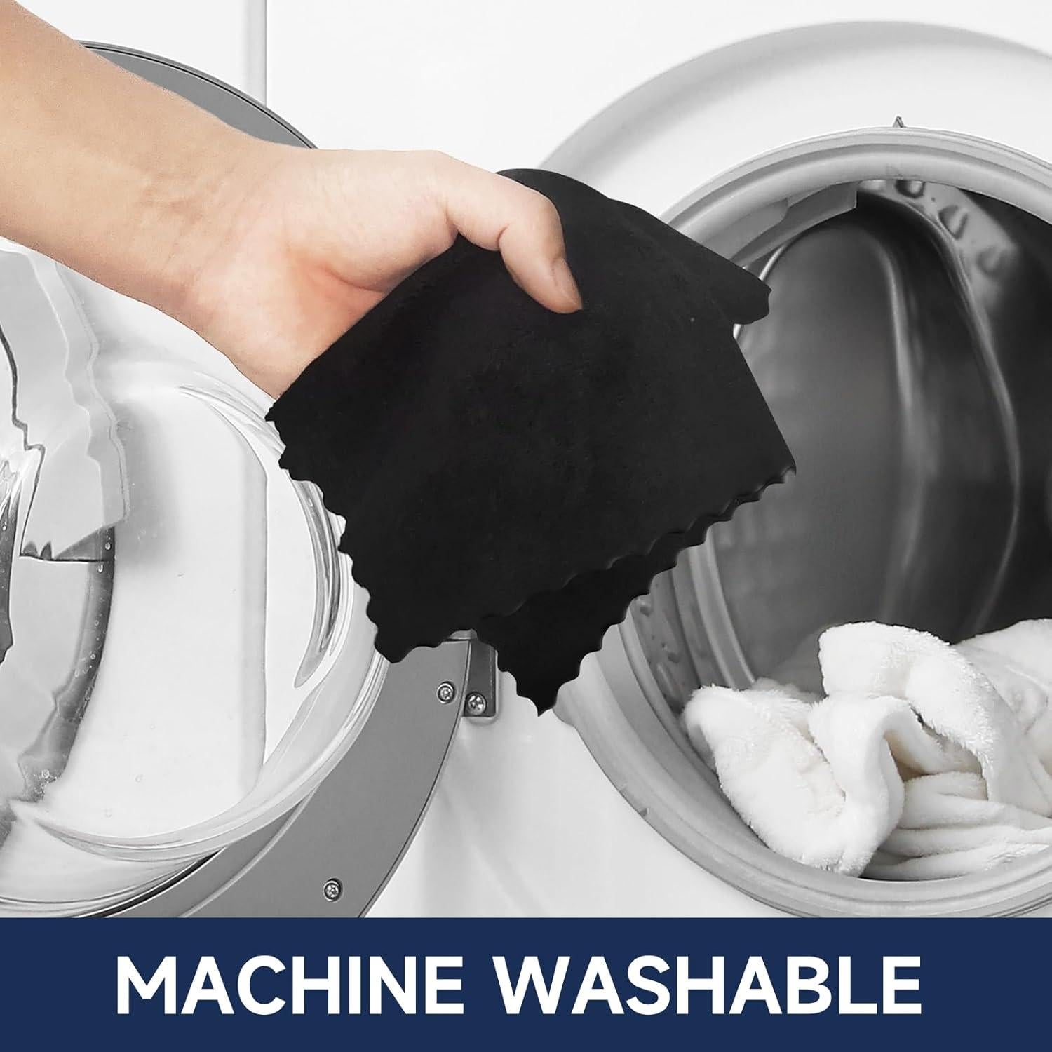 Paquete de 40 Paños de Microfibra Negras MRD's Home 30x30 cm