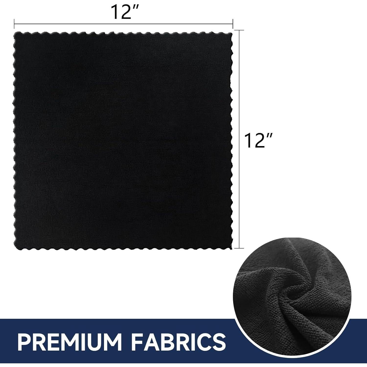 Paquete de 40 Paños de Microfibra Negras MRD's Home 30x30 cm