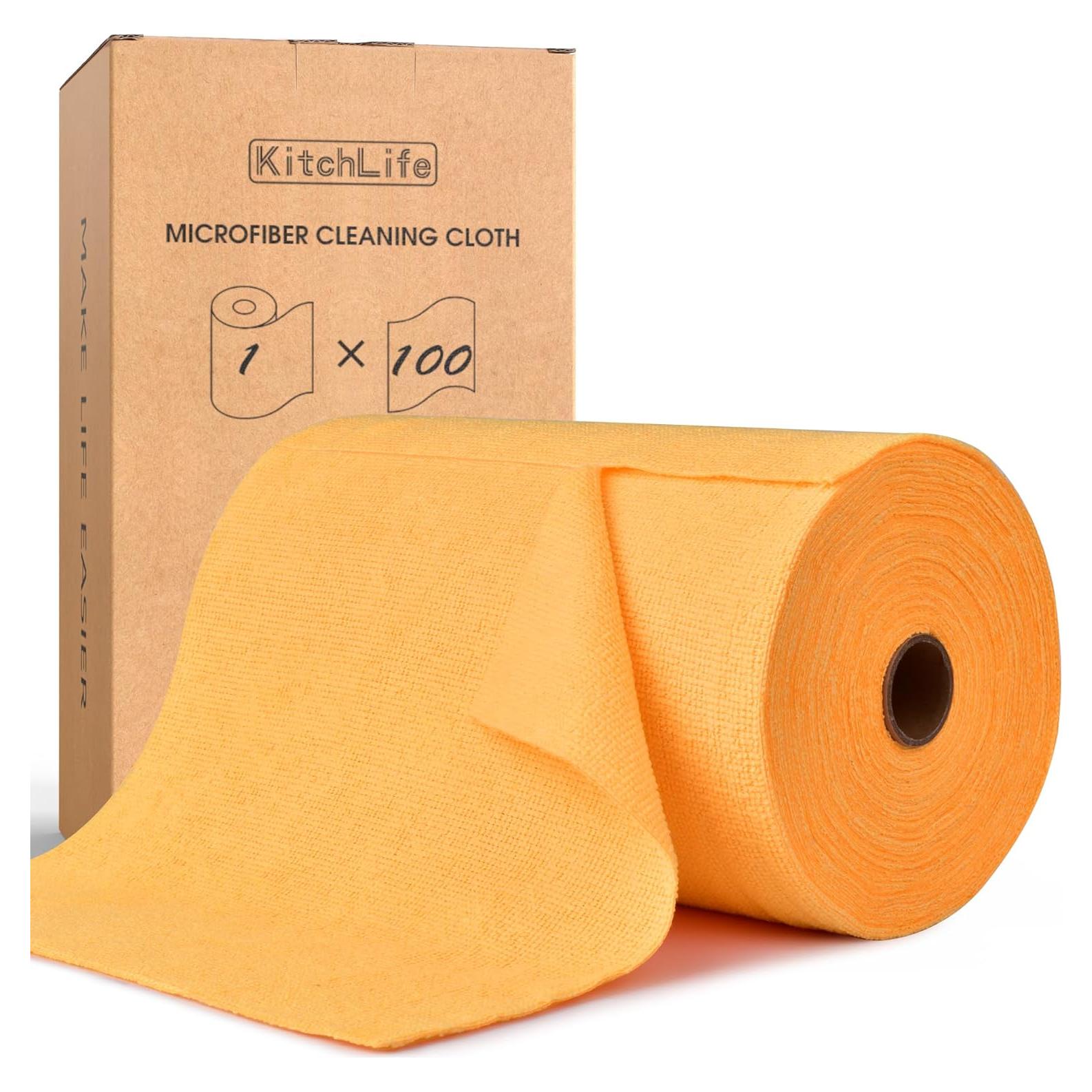 Rollo de Toallas de Microfibra KitchLife 100 Hojas Amarillo