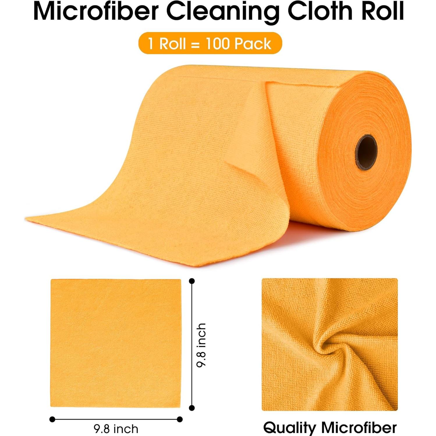 Rollo de Toallas de Microfibra KitchLife 100 Hojas Amarillo