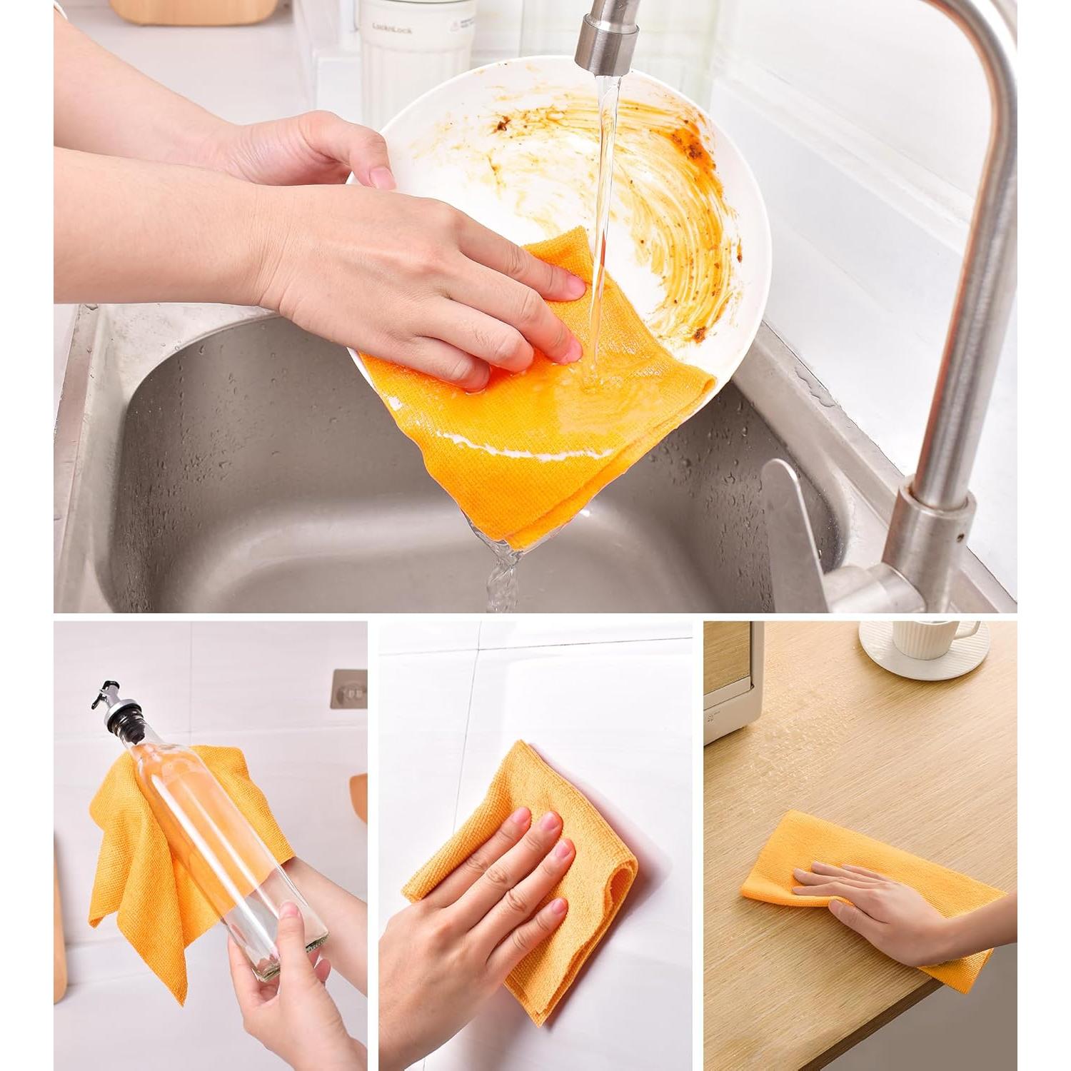 Rollo de Toallas de Microfibra KitchLife 100 Hojas Amarillo