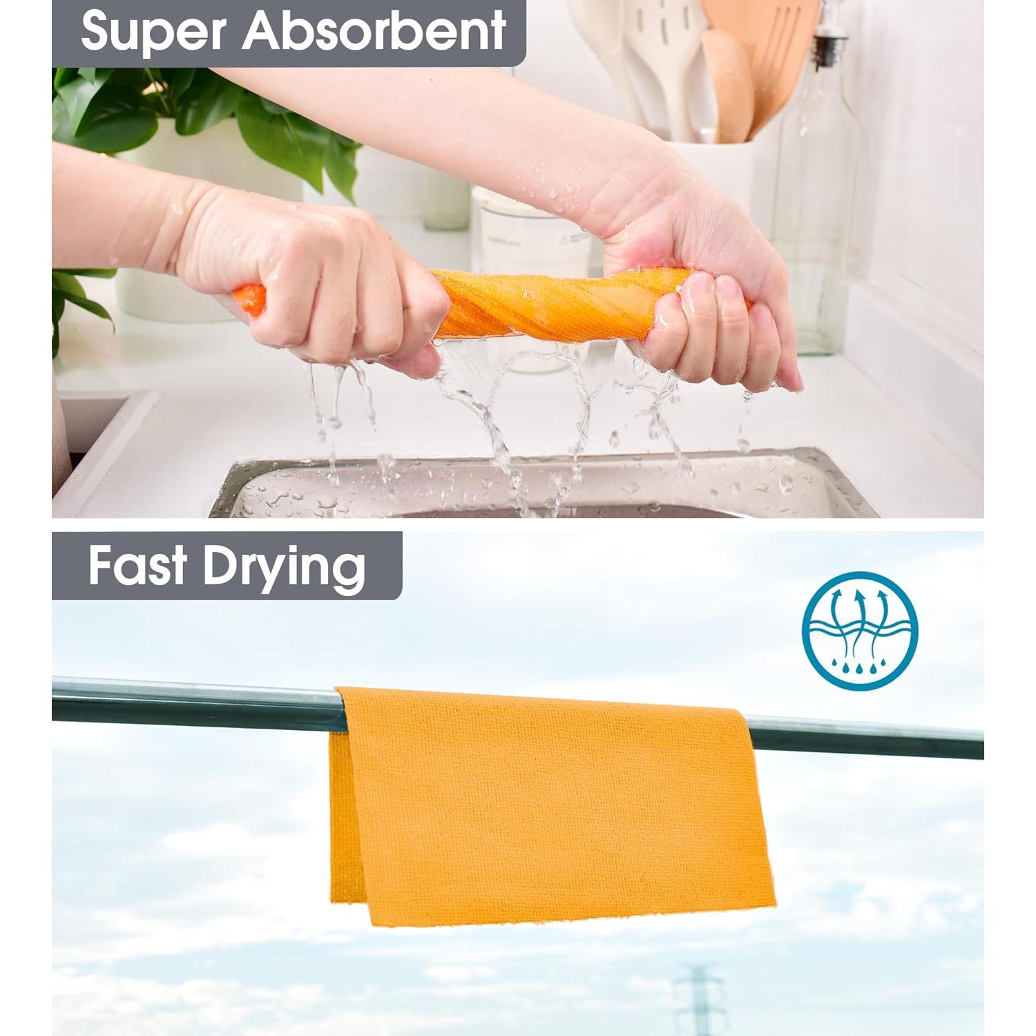 Rollo de Toallas de Microfibra KitchLife 100 Hojas Amarillo