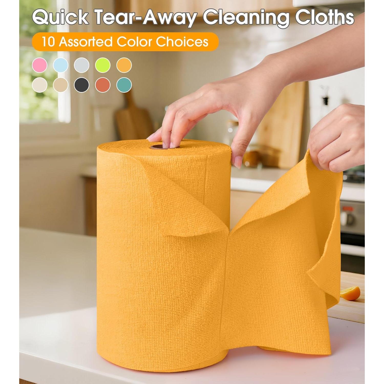 Rollo de Toallas de Microfibra KitchLife 100 Hojas Amarillo