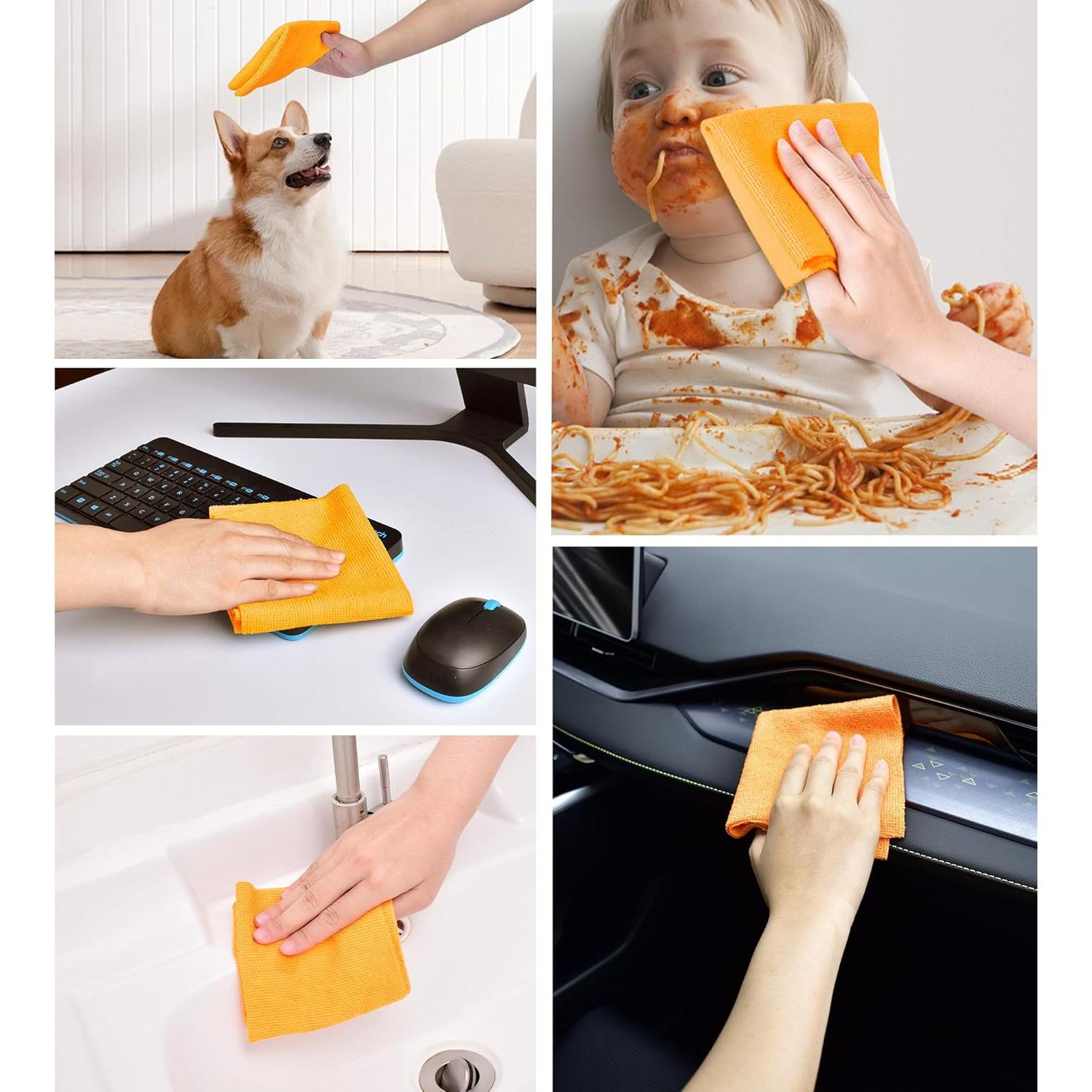 Rollo de Toallas de Microfibra KitchLife 100 Hojas Amarillo