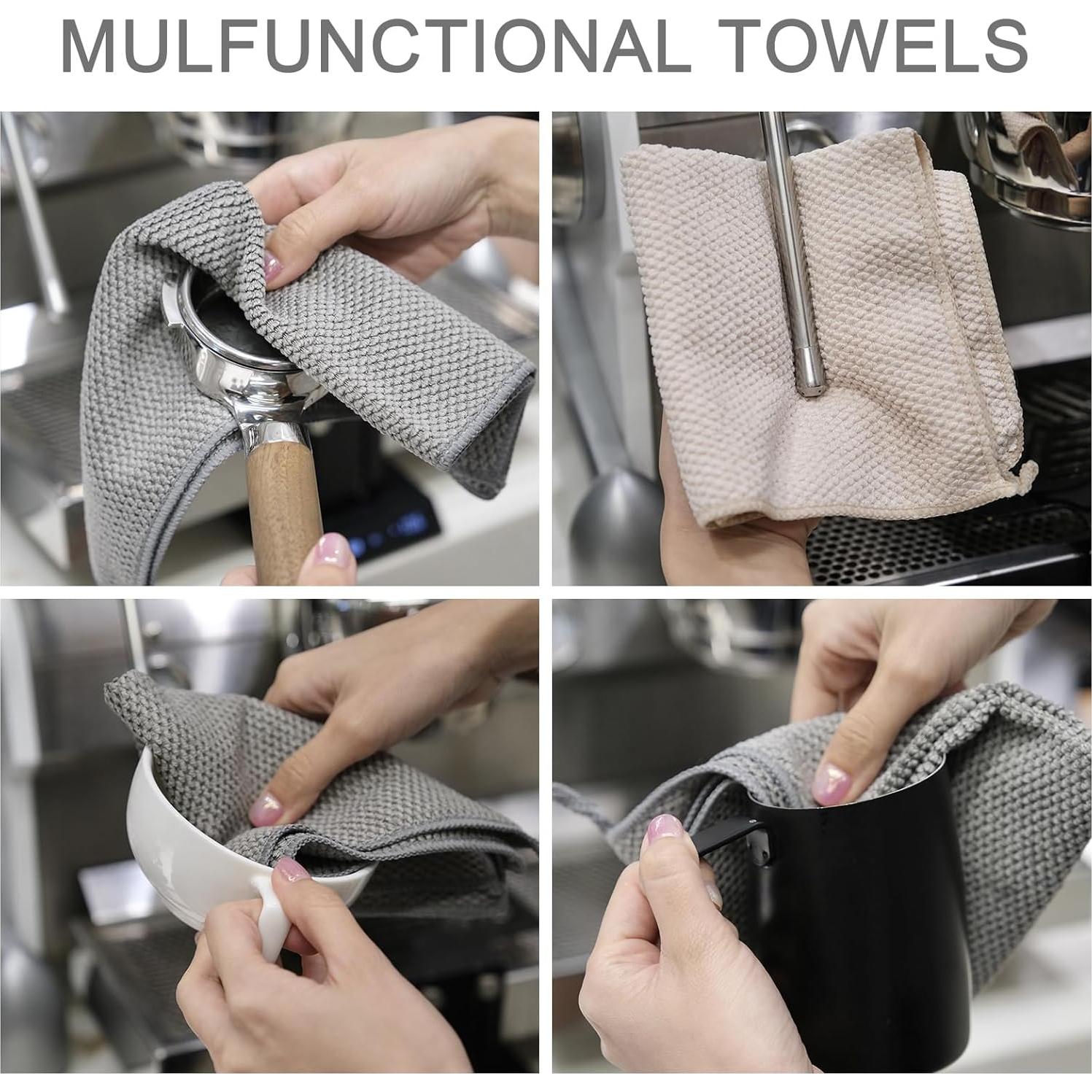 Toallas de Barista Cnyobvi 6Pack Microfibra 30x30cm