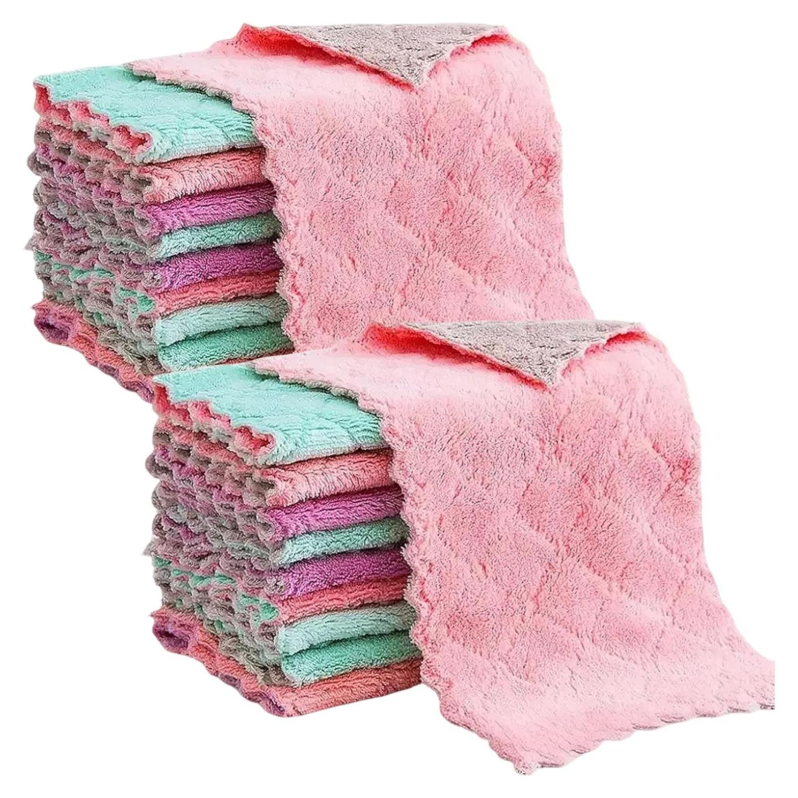 Paños de limpieza de microfibra Tihzheoy 27x16 cm - 20 unidades