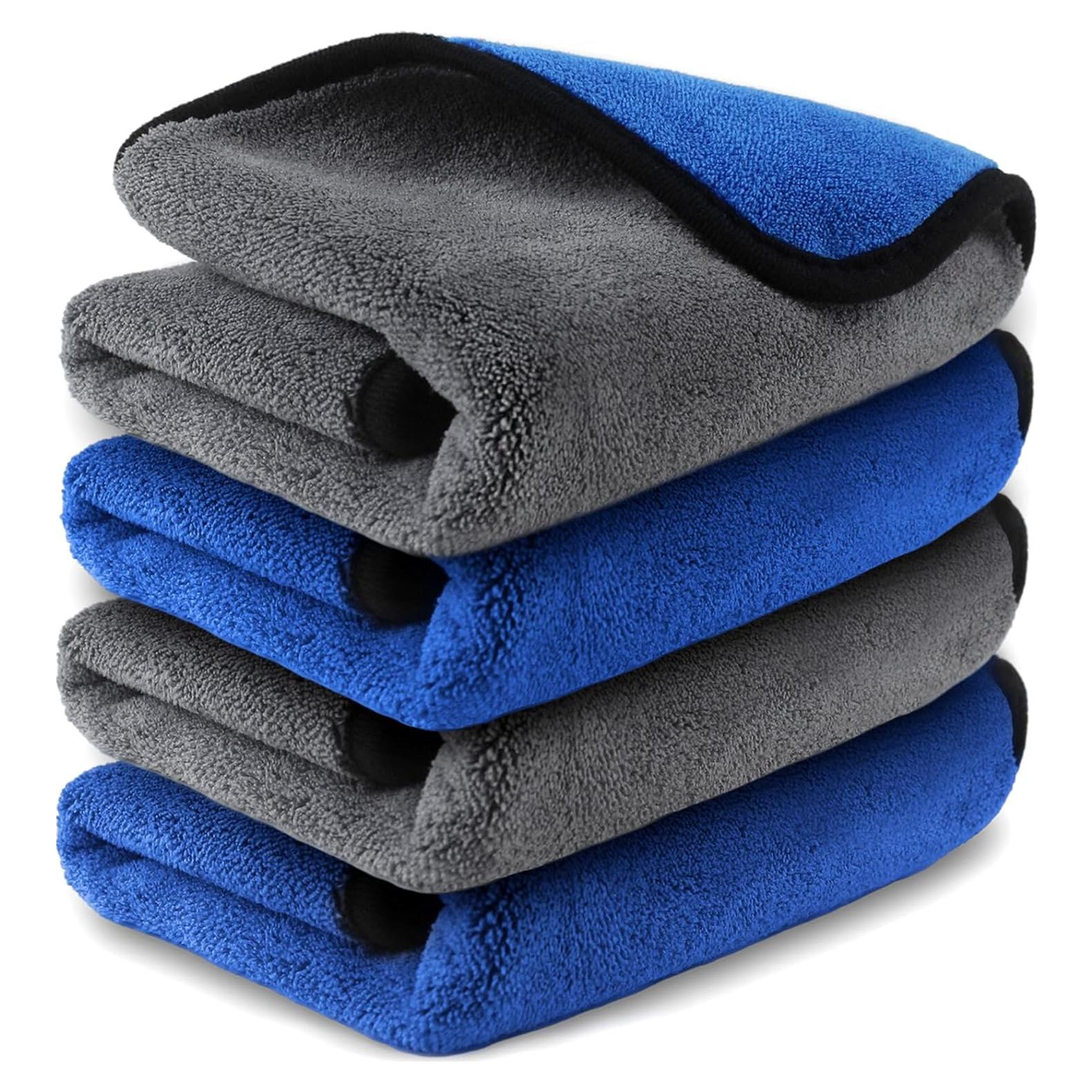 Toallas de Microfibra Airlab 40x40 cm, Paquete de 4, 800 GSM