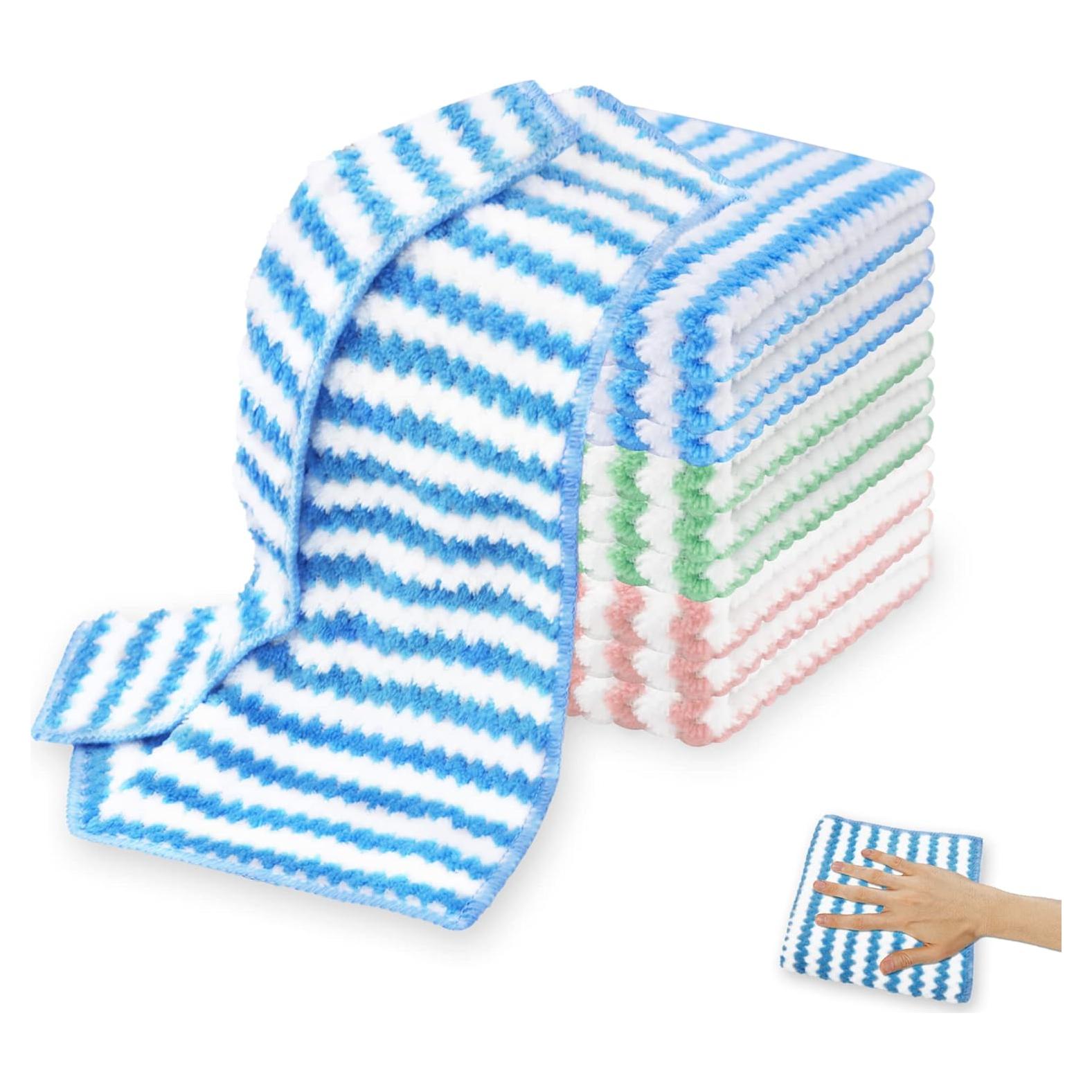 Paños de limpieza de microfibra Choicy 10 unidades 30x30cm