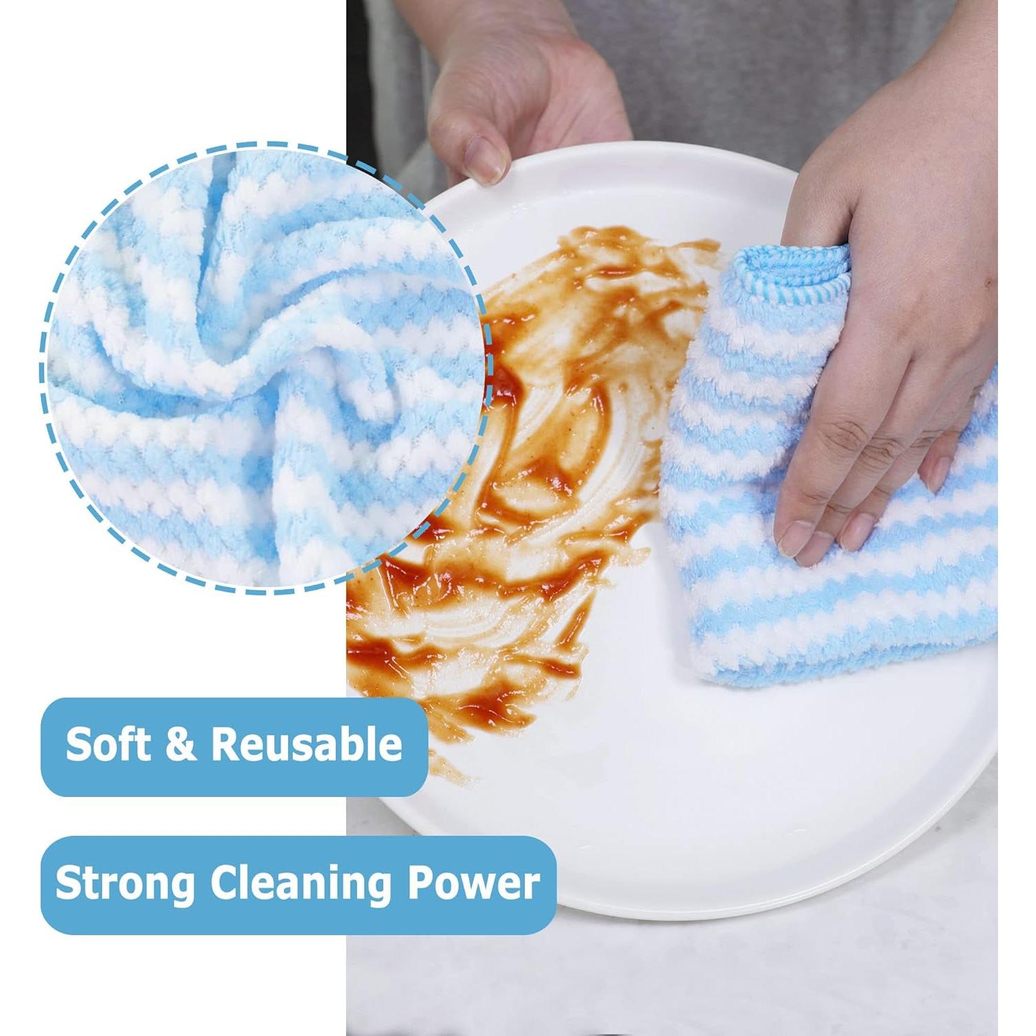 Paños de limpieza de microfibra Choicy 10 unidades 30x30cm