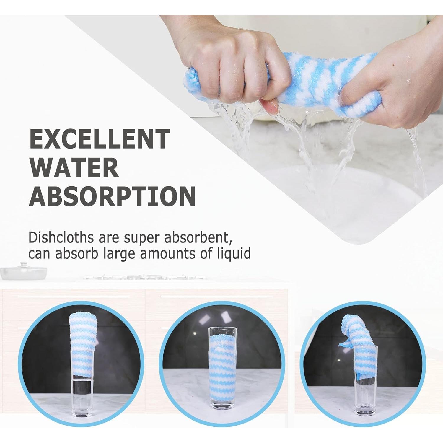 Paños de limpieza de microfibra Choicy 10 unidades 30x30cm