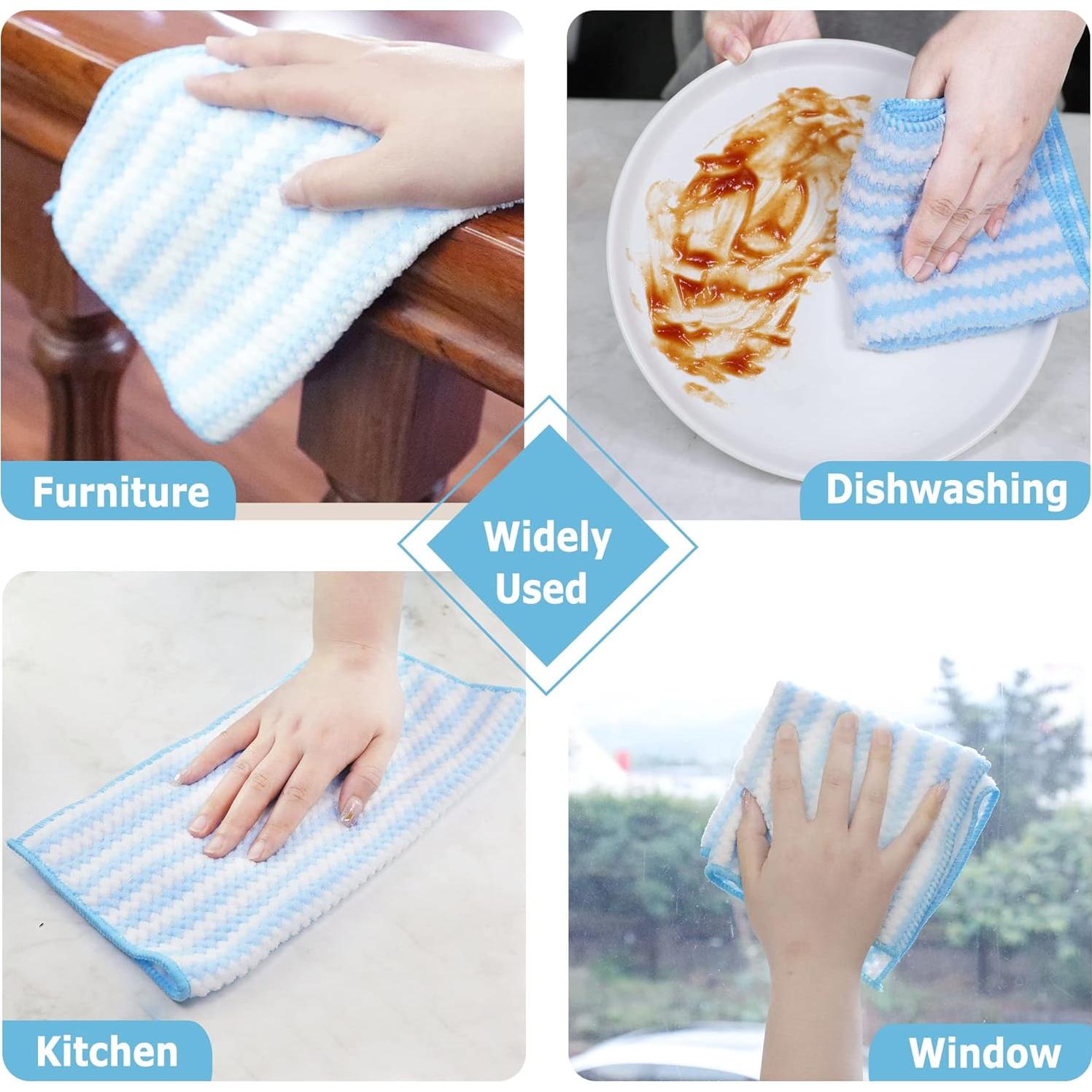 Paños de limpieza de microfibra Choicy 10 unidades 30x30cm