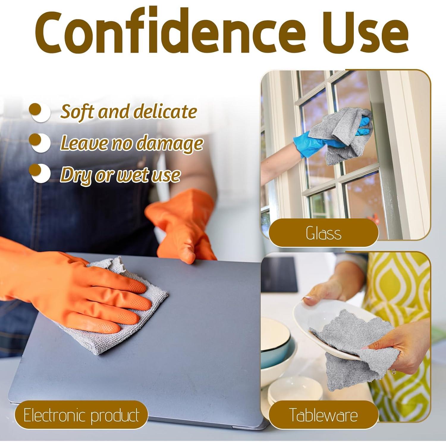 Paquete de 75 Rollos de Paños de Microfibra OJYUDD 25x25 cm