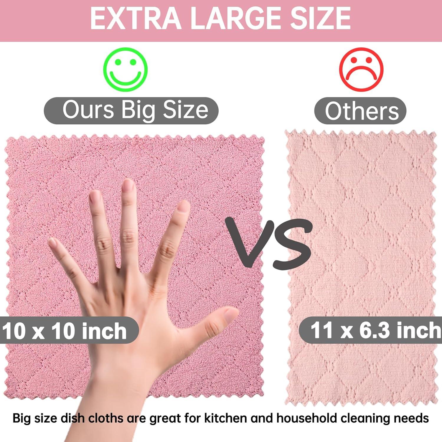 Paquete de 12 Toallas de Cocina IZYUF Microfibra 25.4x25.4 cm