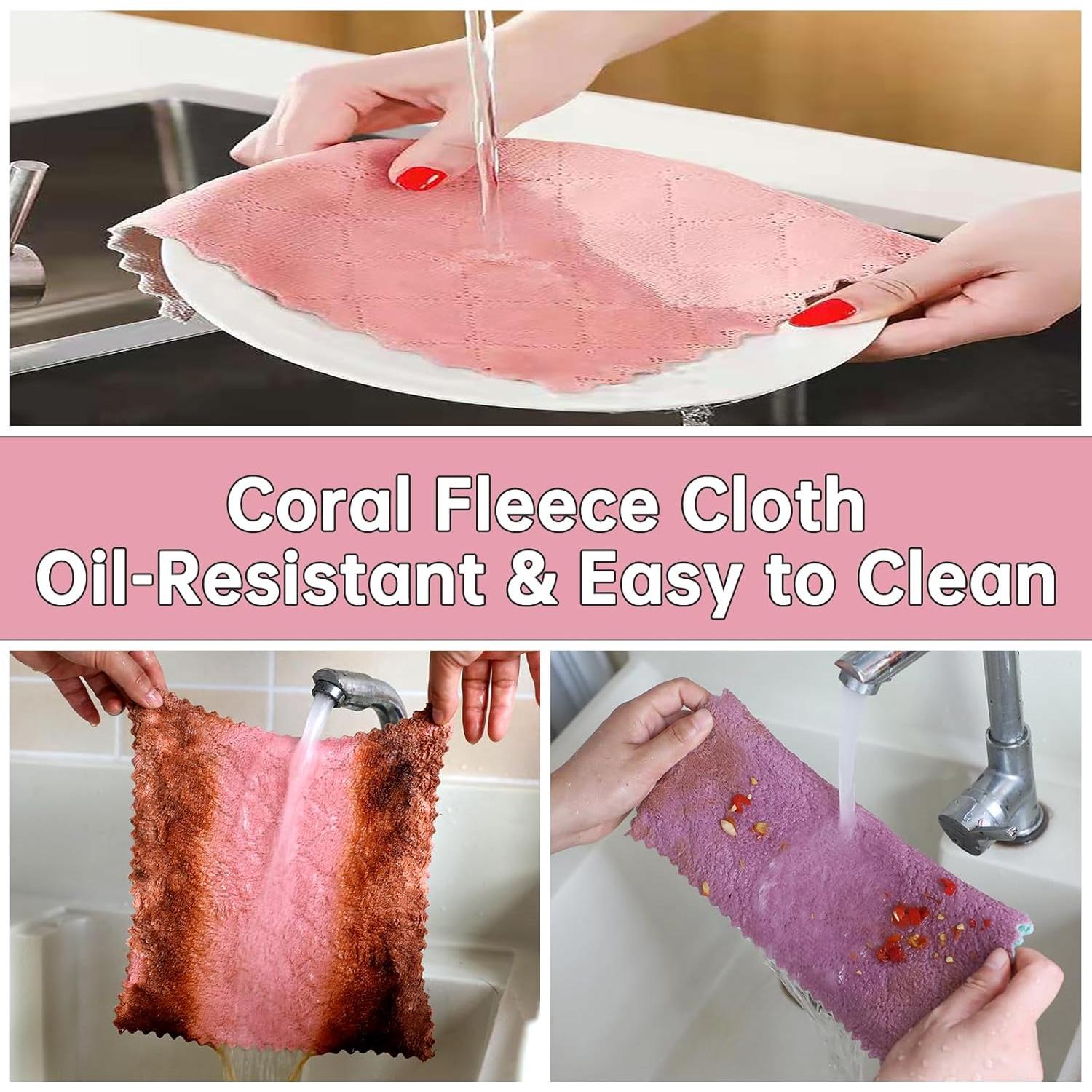 Paquete de 12 Toallas de Cocina IZYUF Microfibra 25.4x25.4 cm