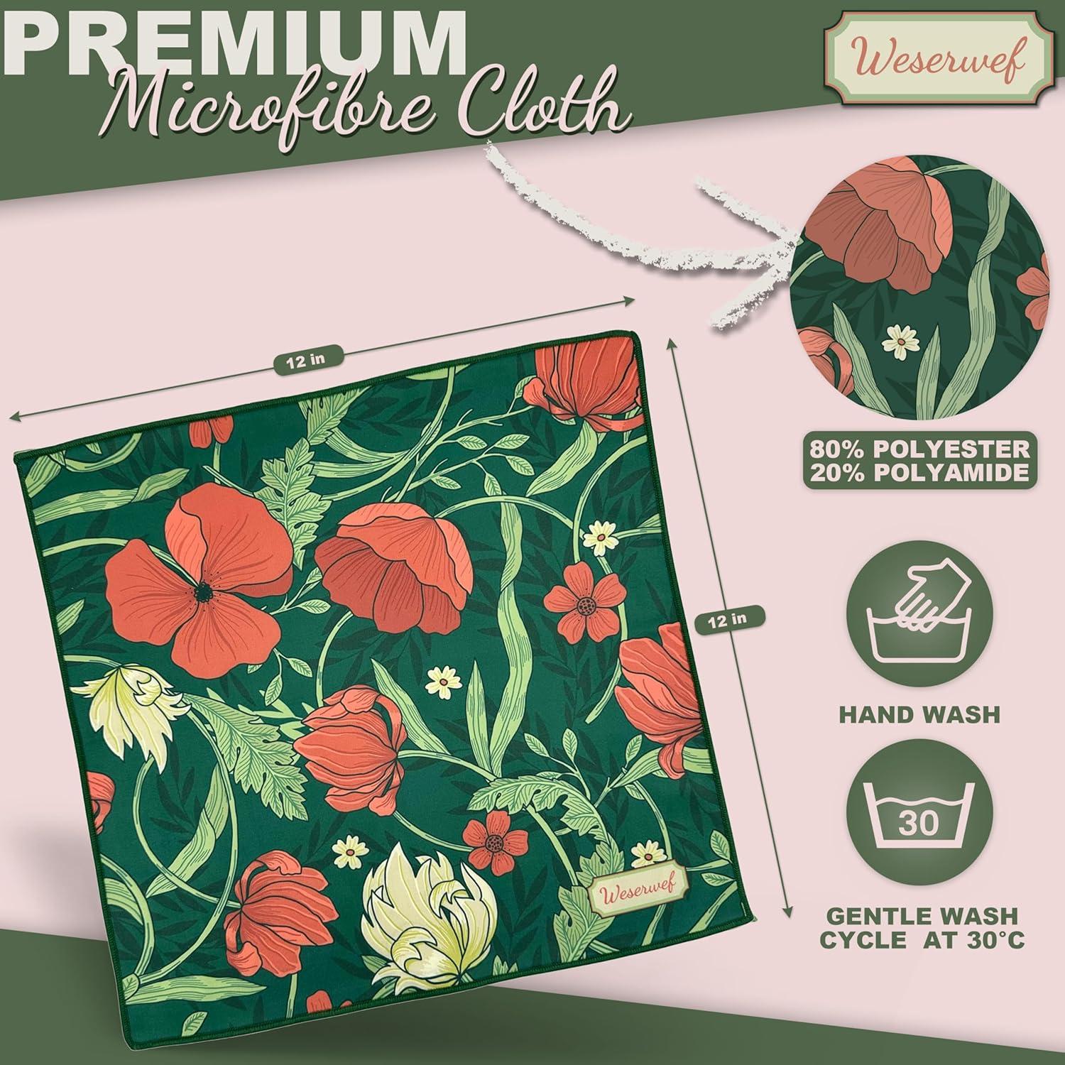 Paño de limpieza microfibra Weserwef 30x30 cm jardín