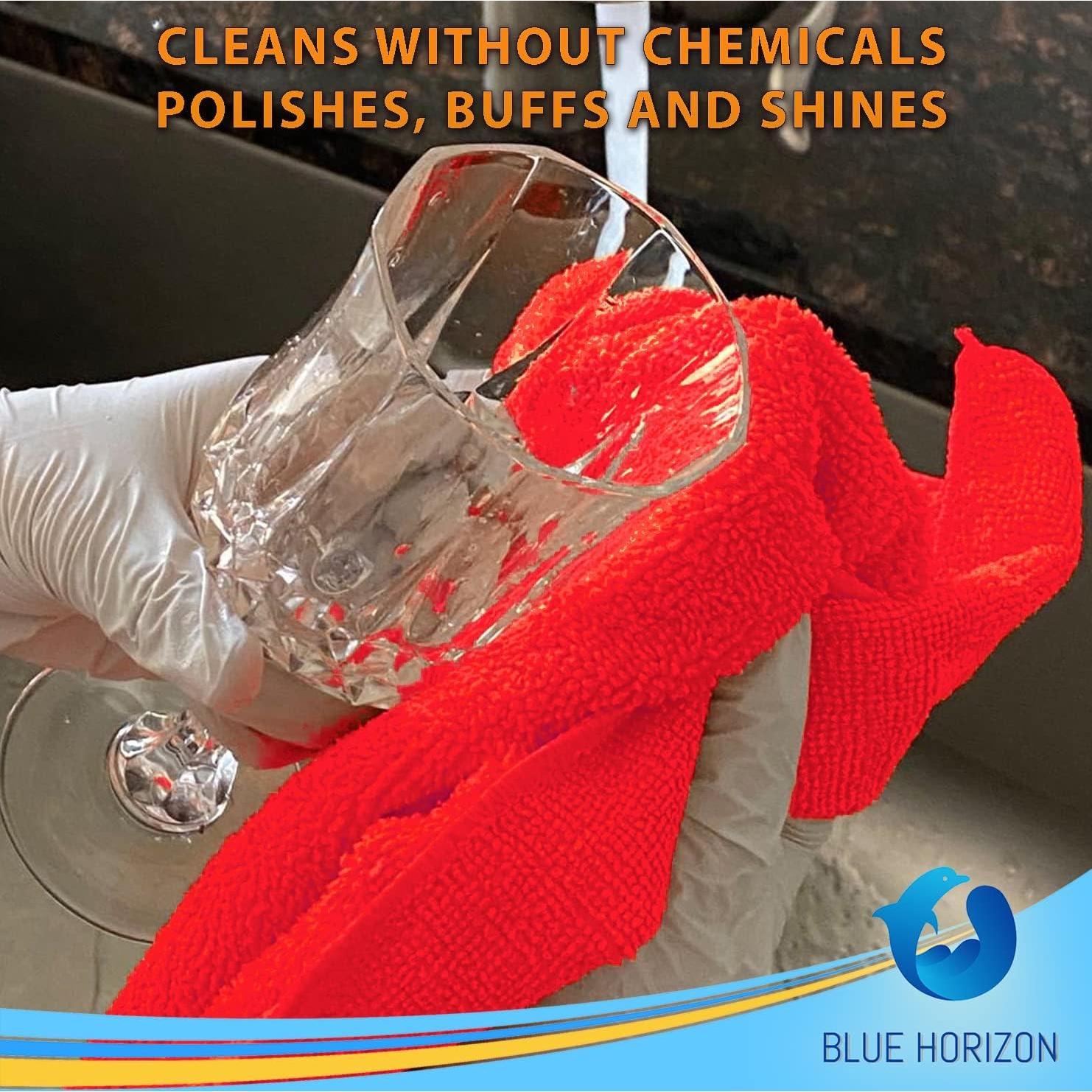 Toallas de Microfibra Blue Horizon 36 Unidades 40x40 cm Rojas