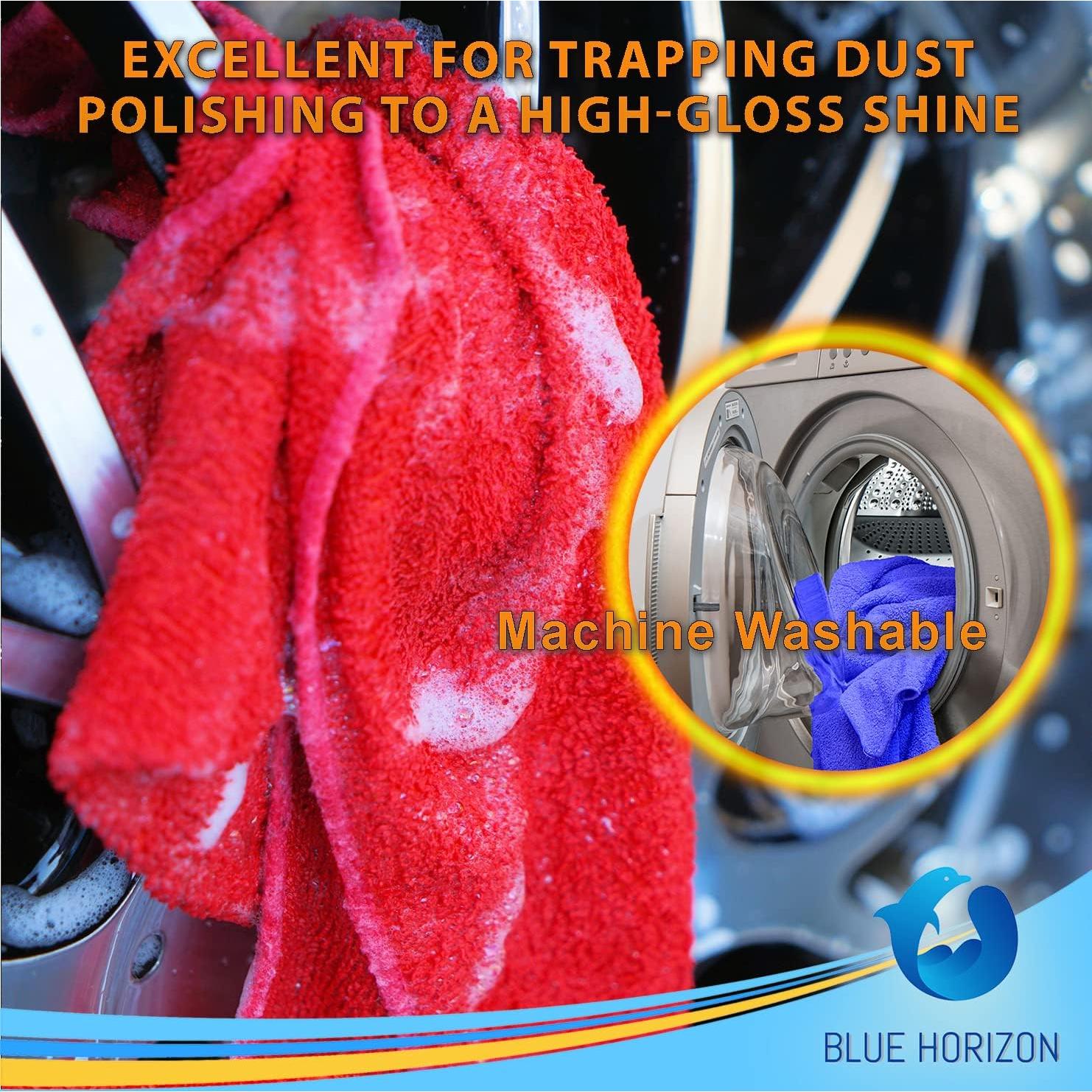 Toallas de Microfibra Blue Horizon 36 Unidades 40x40 cm Rojas