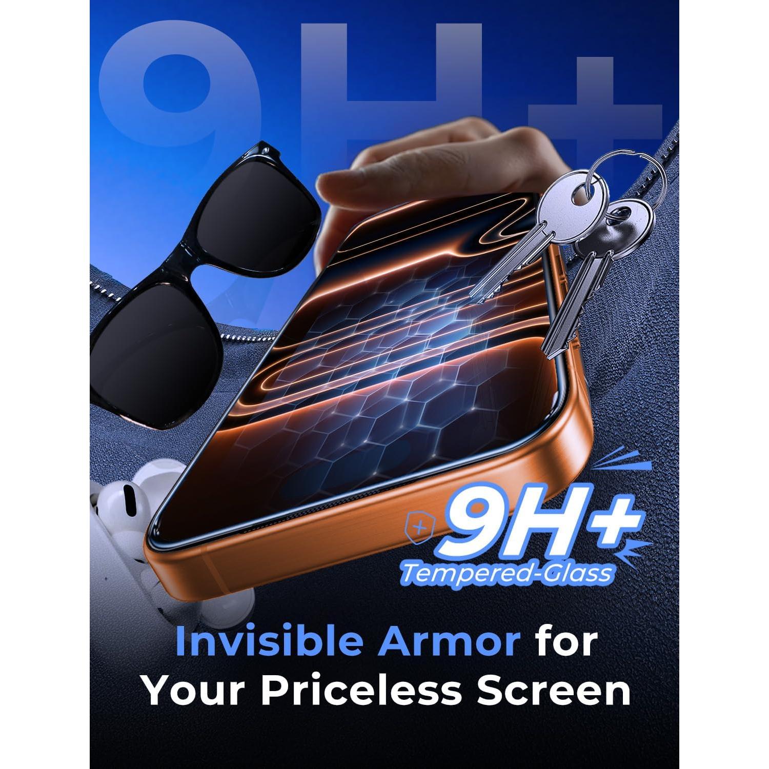 Protector de Pantalla Vidrio Templado MAGIC JOHN para iPhone 17 Pro Max 6.9" - Paquete de 2