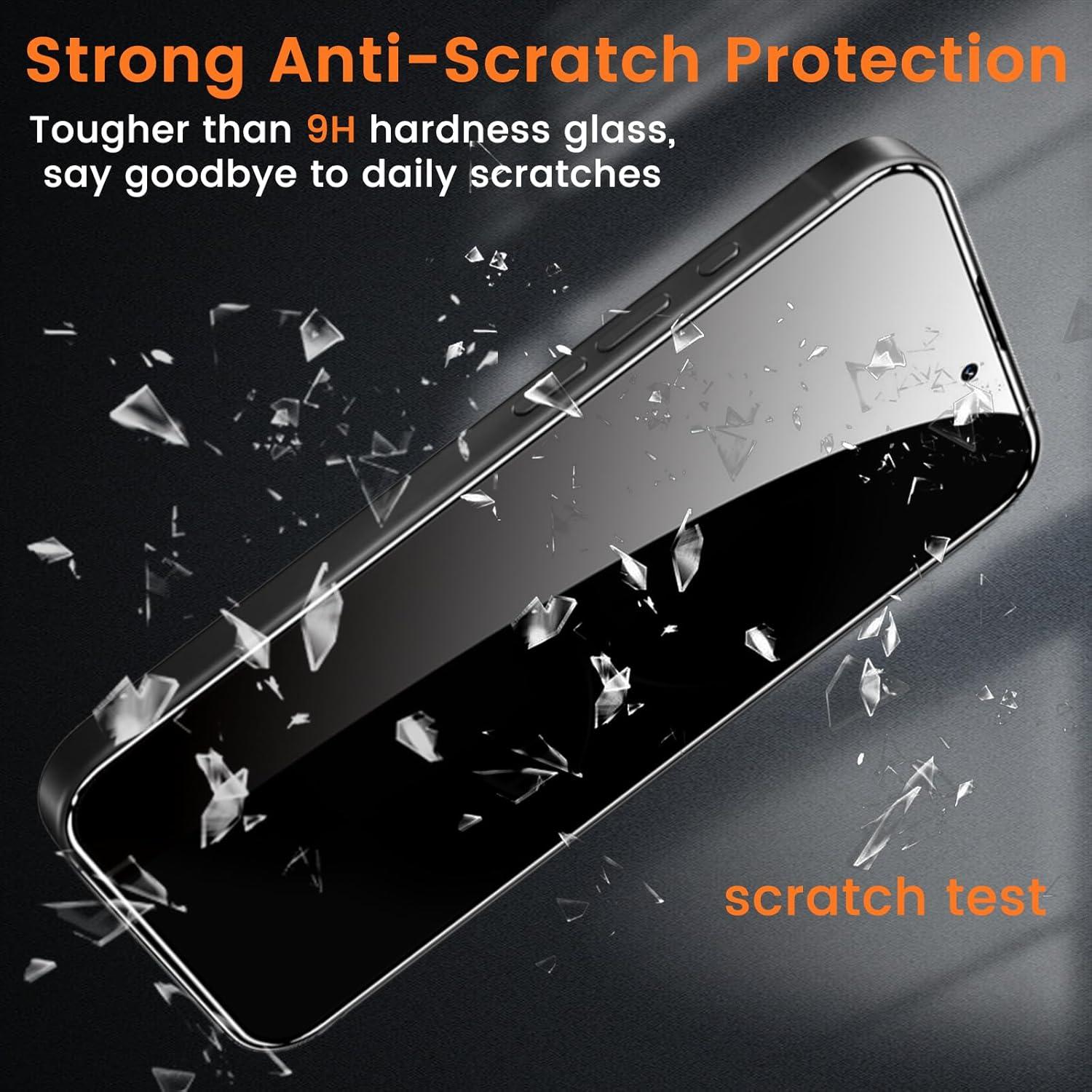 Paquete de 4 Protectores de Pantalla Privados Lesakit para iPhone 17 Pro