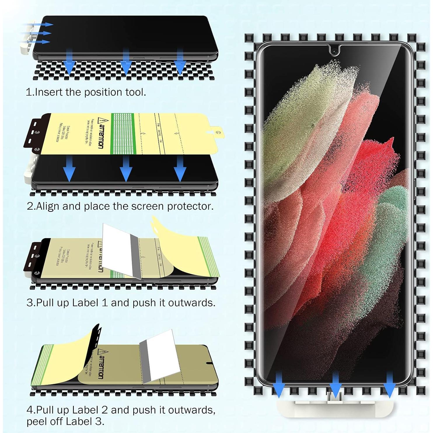 Protector de Pantalla TPU y Lente EGV para Samsung S21 Ultra