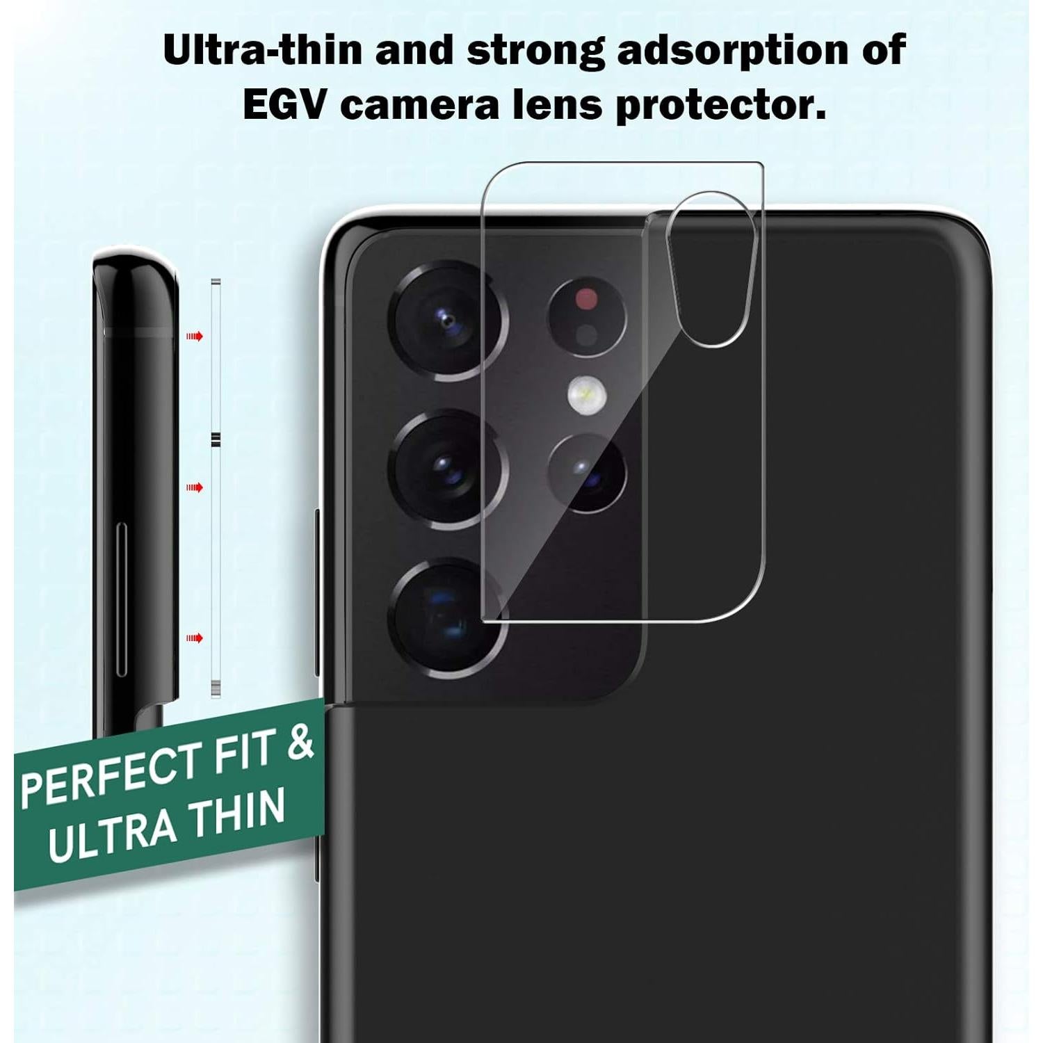 Protector de Pantalla TPU y Lente EGV para Samsung S21 Ultra