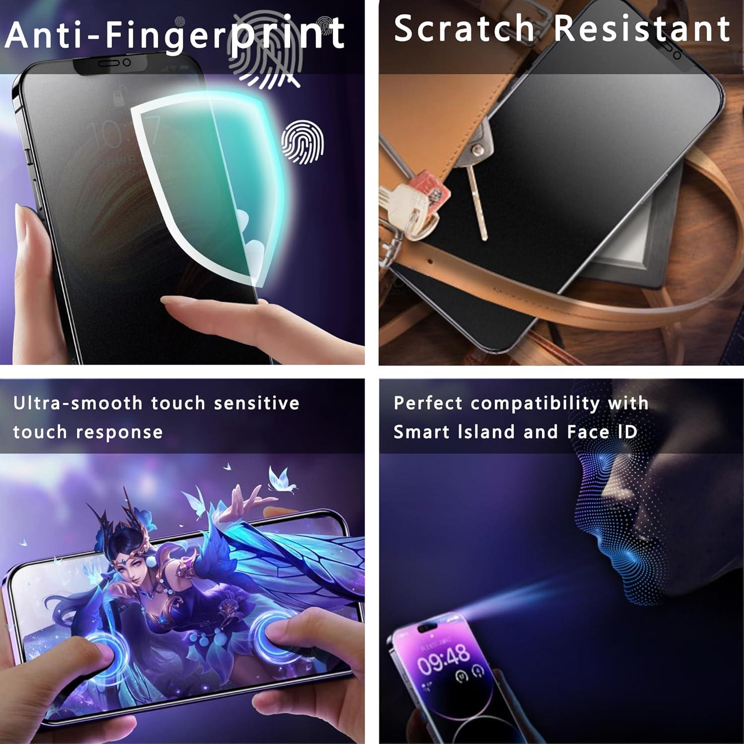 Paquete de 2 Protectores de Pantalla Mate CHRYSHA para iPhone X/XS/11 Pro