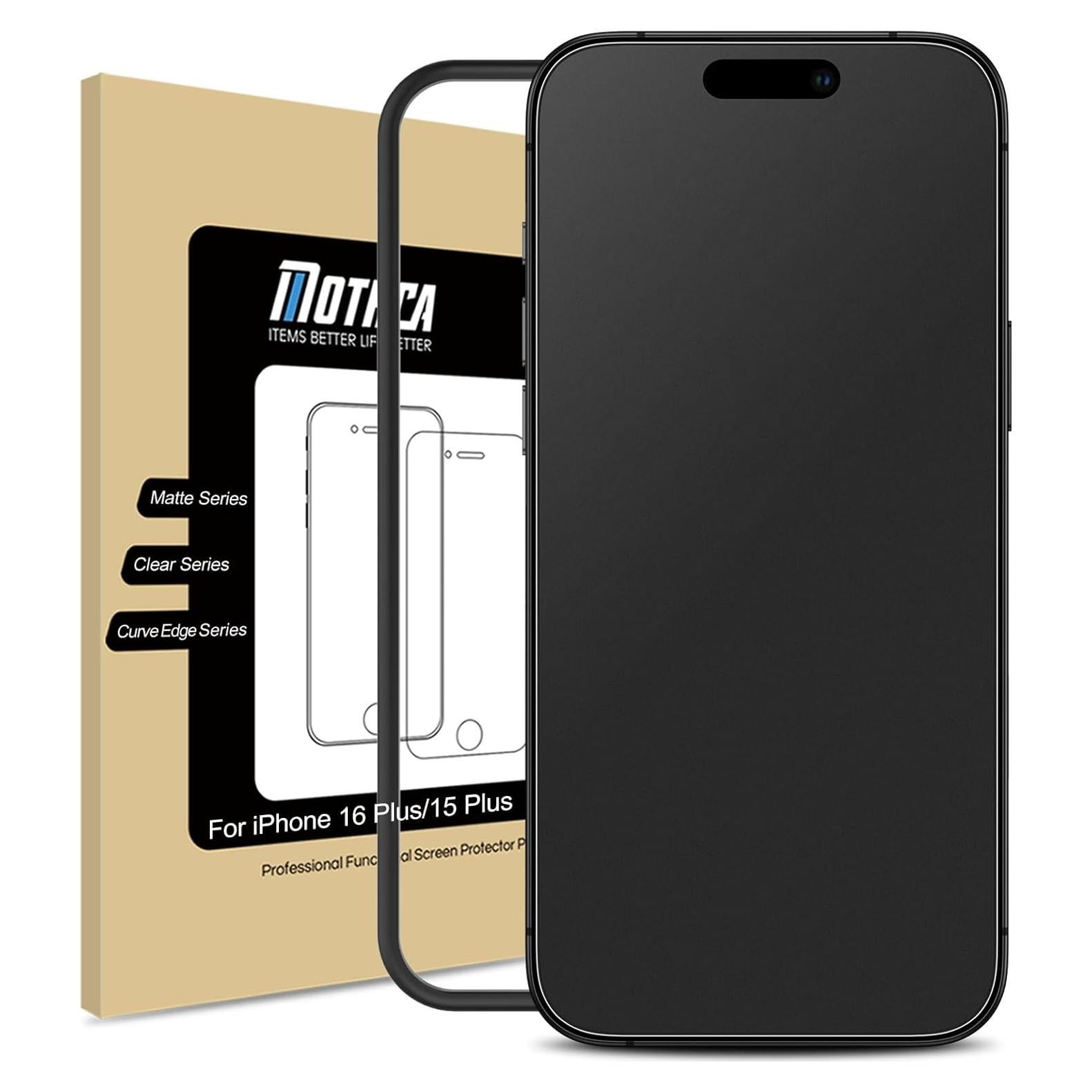 Protector de Pantalla Mothca para iPhone 15 Plus 6.7" Mate Antirreflejo