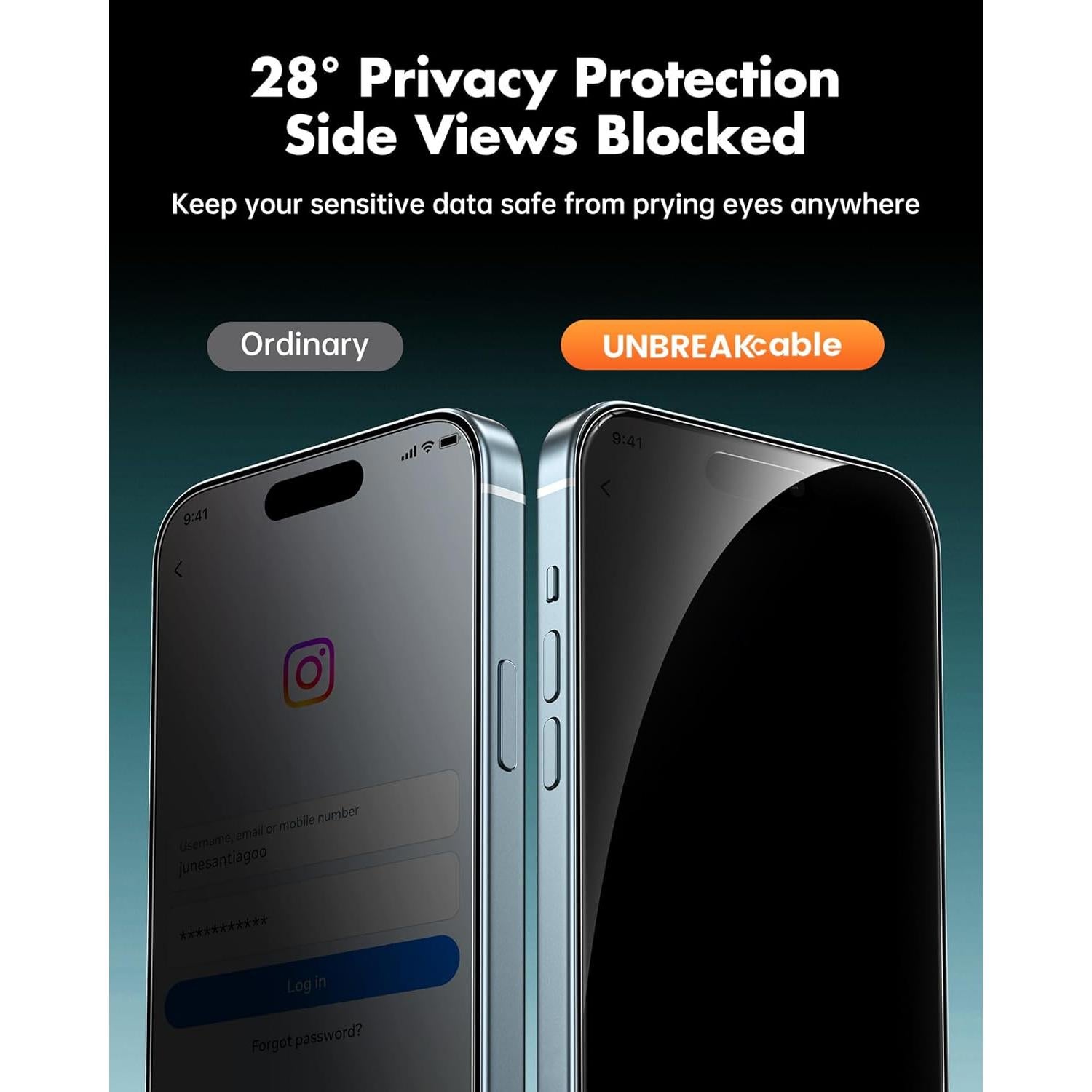 Protector de Pantalla UNBREAKcable para iPhone 15 6.1" 4PCS