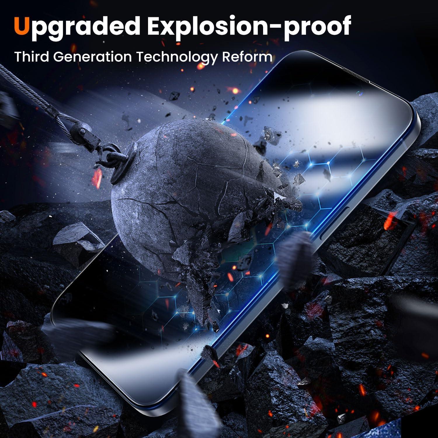 Protector de Pantalla UniqueMe para iPhone 15 Pro Max 9H