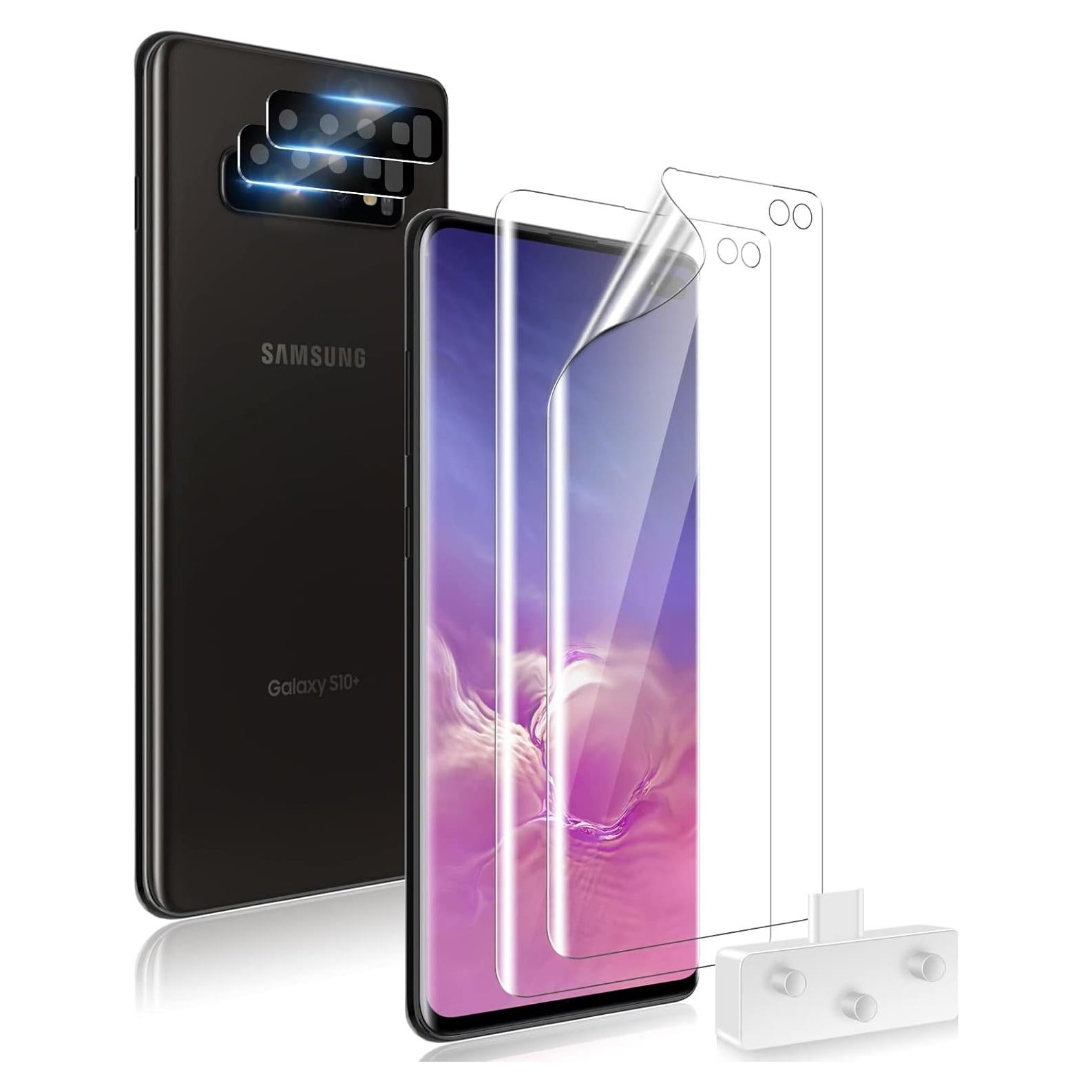 Paquete TOCOL 2+2 para Samsung Galaxy S10 Plus - 2 Protectores TPU y 2 de Lente