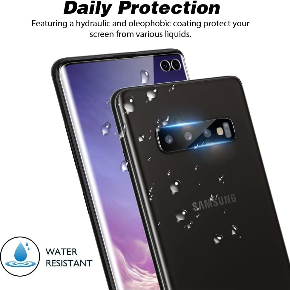 Paquete TOCOL 2+2 para Samsung Galaxy S10 Plus - 2 Protectores TPU y 2 de Lente